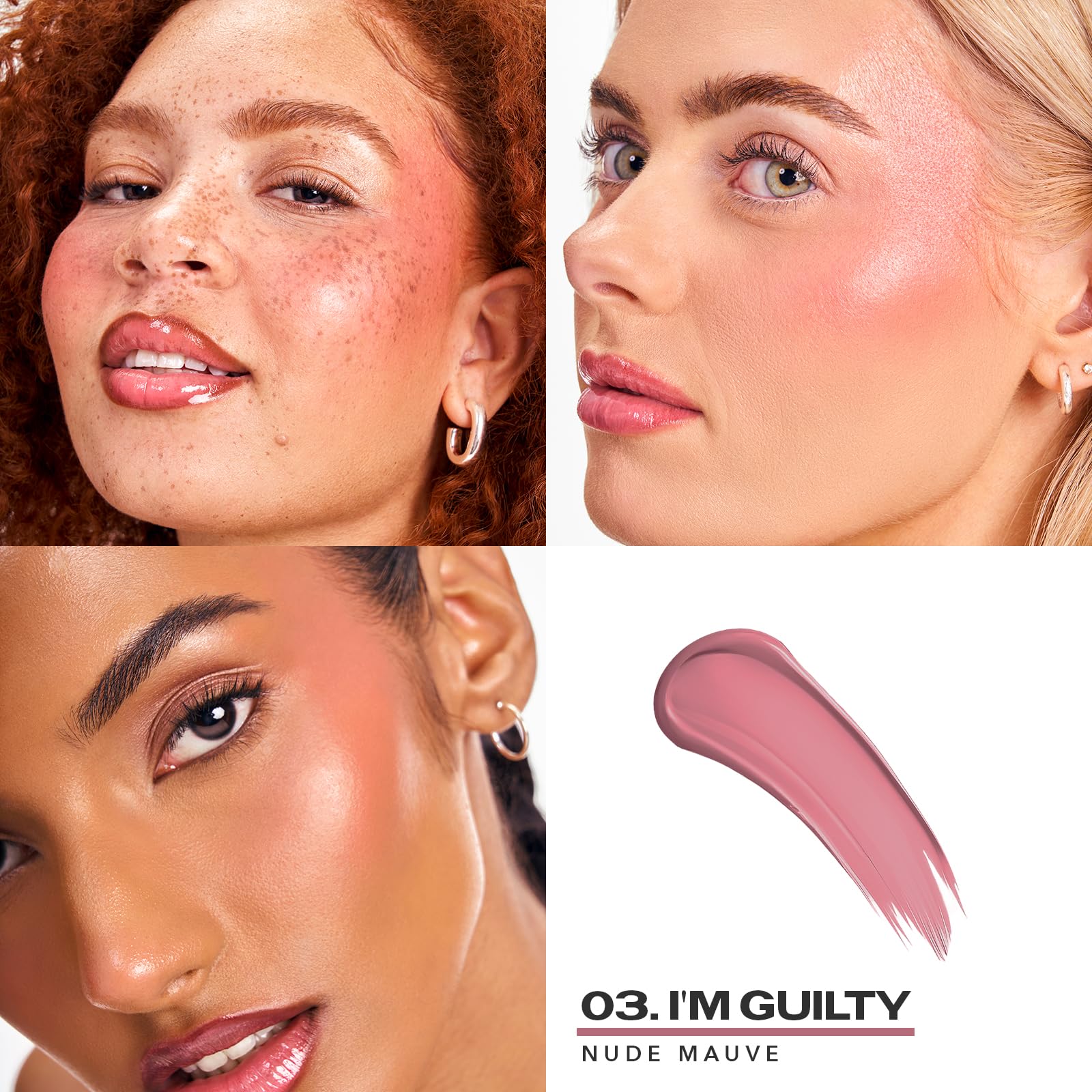 Sacheu Cheek STAY-N Liquid Blush for Cheeks — High Pigment, Buildable, Lightweight Cream Blush for Dewy & Radiant Flushed Cheeks — Long-lasting & Cruelty Free, I'm Guilty SacheuAu supplements