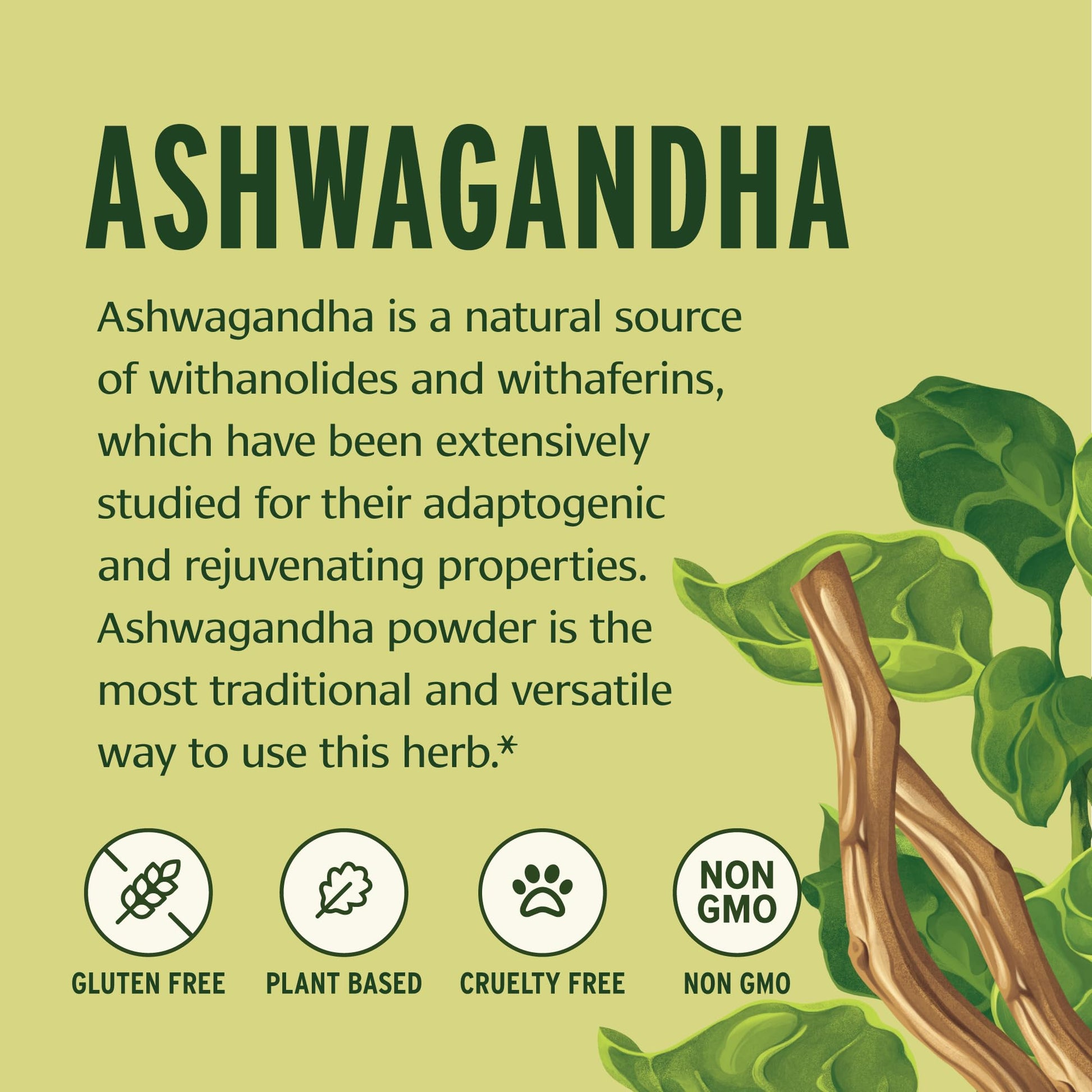 Banyan Botanicals Organic Ashwagandha Root Powder–1lb Bulk (504 Servings)Natural Cortisol Manager & Adrenal Support–Stress Relief, Better Sleep & Energy–Adaptogen for Smoothies & Moon Milk–Vegan,FFL* Banyan BotanicalsAu supplements