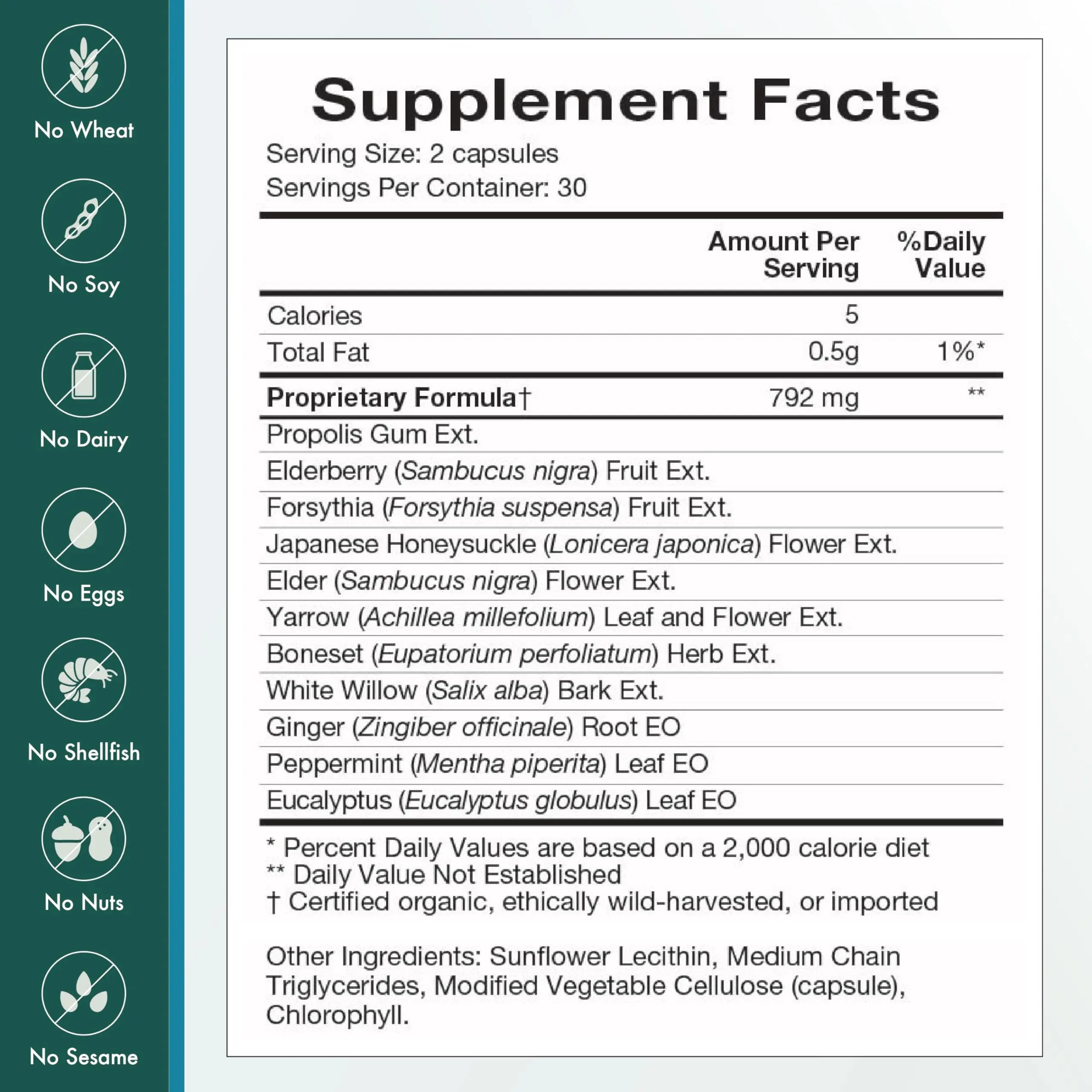 Natura Health Products Flew Away Supplement - Immune System Support & Seasonal Defense - Featuring Ginger, Elderberry, Propolis and Eucalyptus (60 Capsules) Natura Health ProductsAu supplements