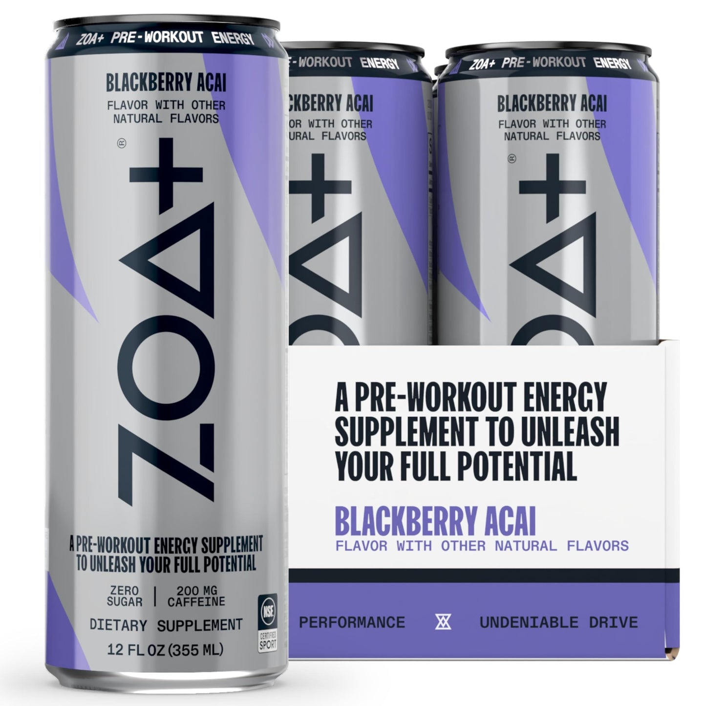ZOA Plus Sugar-Free Pre-Workout Drink, Ready to Drink with Nitric Oxide, Vitamin B, C and D ZOAUS supplements