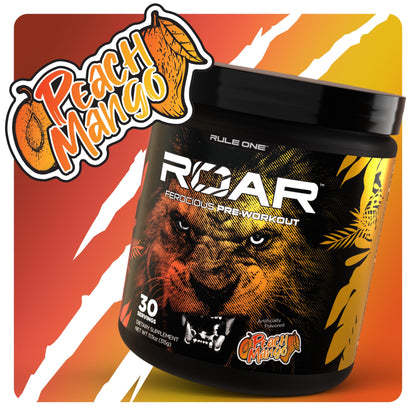 Rule 1 R1 ROAR, Peach Mango - 11.11 oz - Pre-Workout Powder - With Creatine, Beta-Alanine Rule 1 ProteinsUS supplements