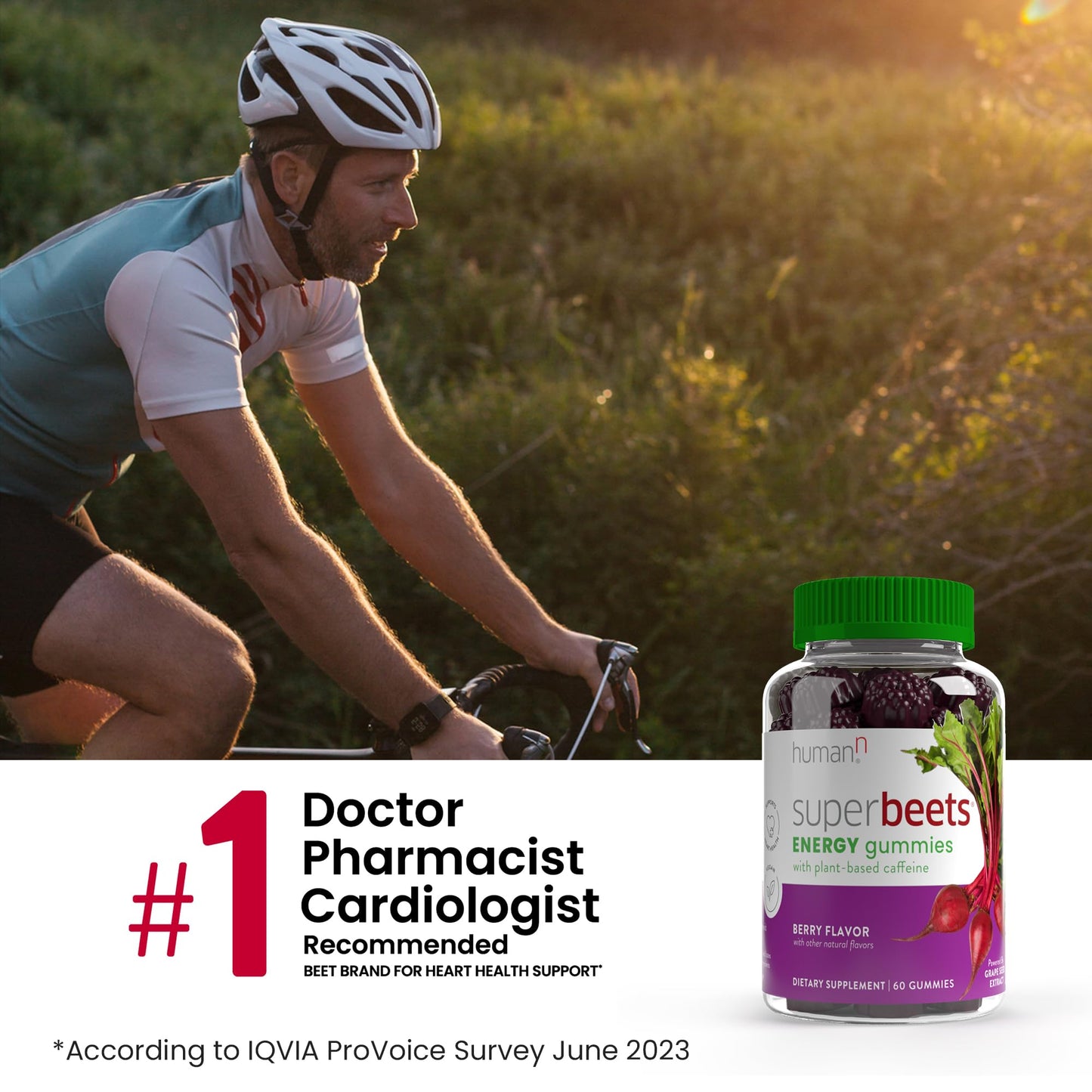 humanN SuperBeets Energy Gummies - Quick Energy & Mental Focus - Help Increase Nitric humanNUS supplements