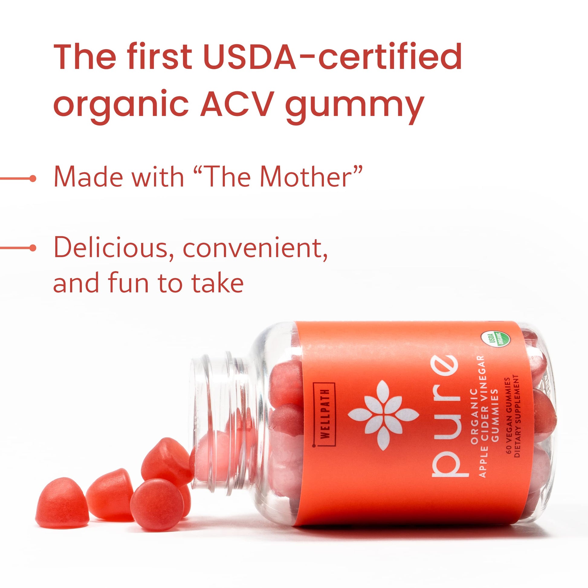 WellPath ACV Gummies with The Mother - USDA Organic, Vegan, Raw Apple Cider Vinegar WellPathAu supplements