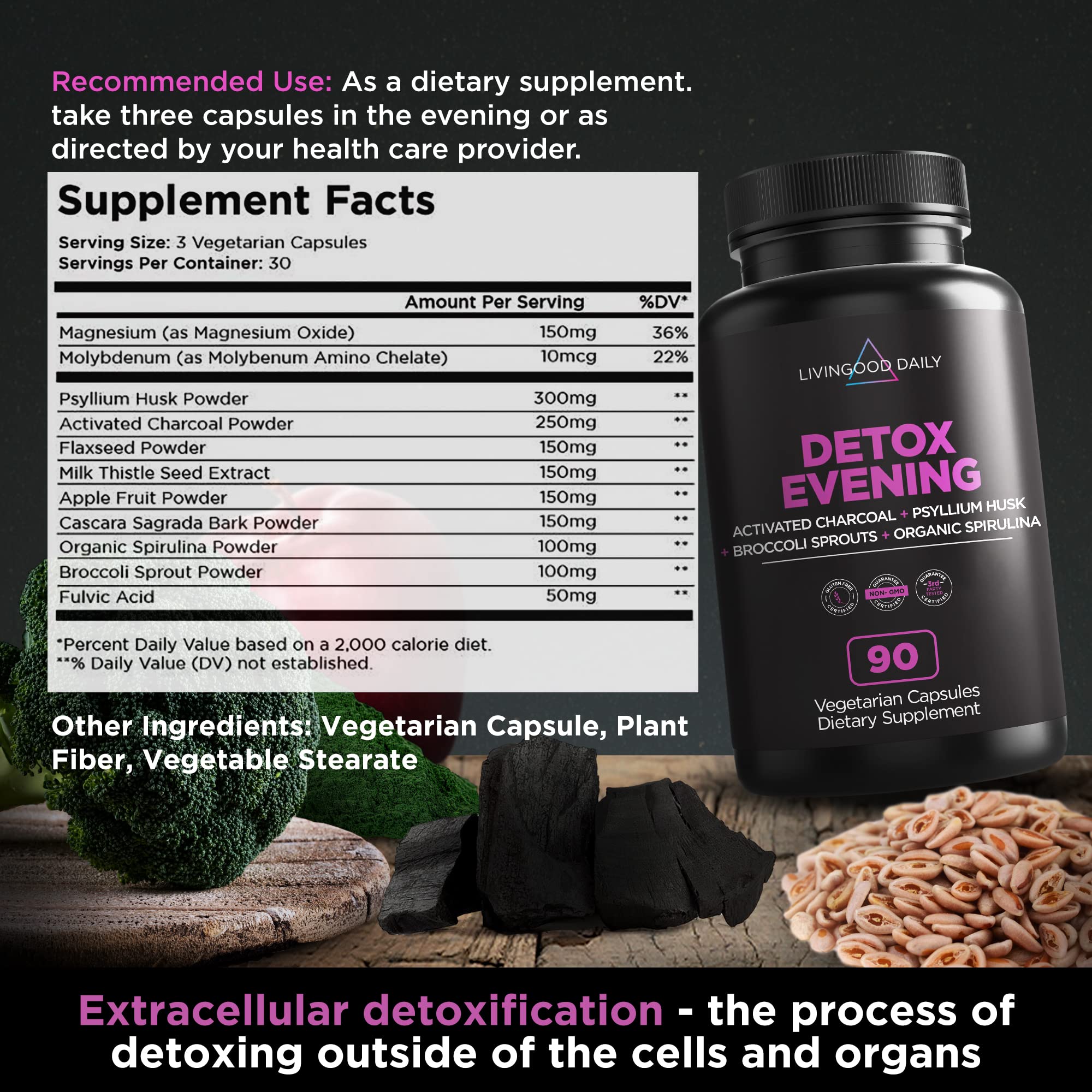 Livingood Daily Detox Pills - Full Body Detox Cleanse for Women & Men with Milk Thistle Livingood DailyAu supplements