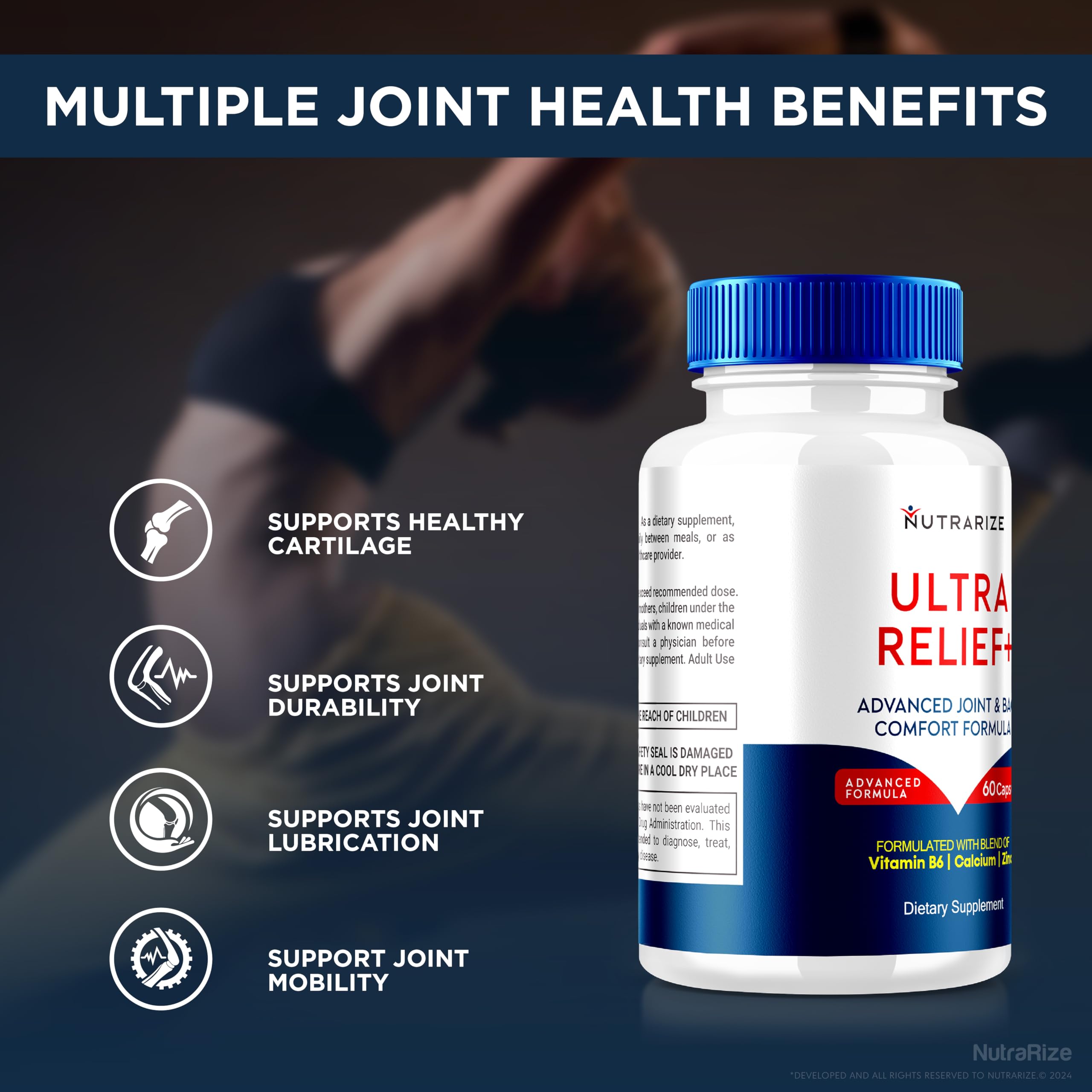 (2 Pack) Ultra Relief+ Capsules, Official Formula for Joint Health, All-Natural Supplement to Support Joint Function and Mobility, Ultra Relief + Pills, Ultra Relief Plus Reviews (120 Capsules) NutraRizeAu supplements