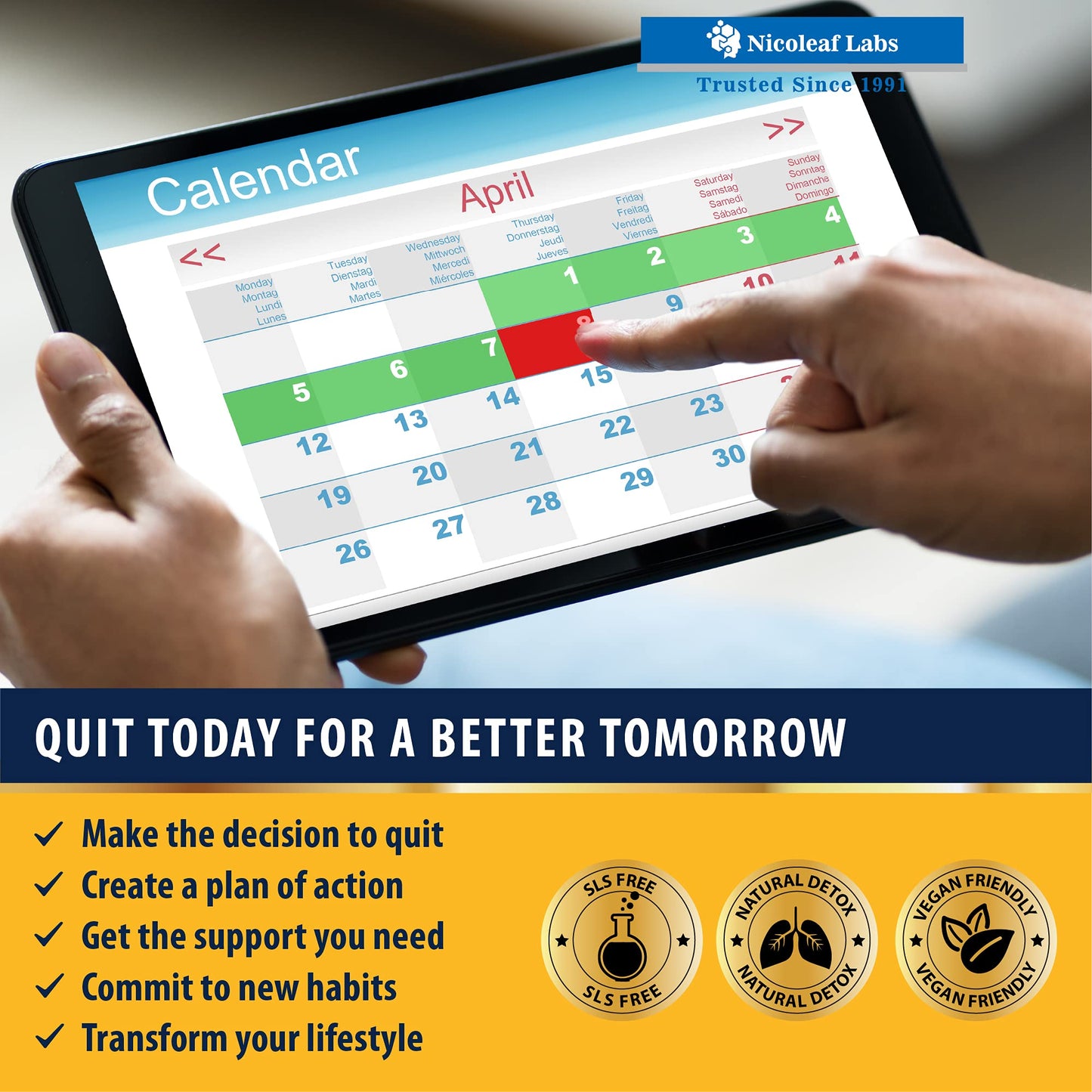 Smoker's Cleanse - Quit Smoking Aid & Respiratory Support - Made in USA NICOLEAF LABSUS supplements