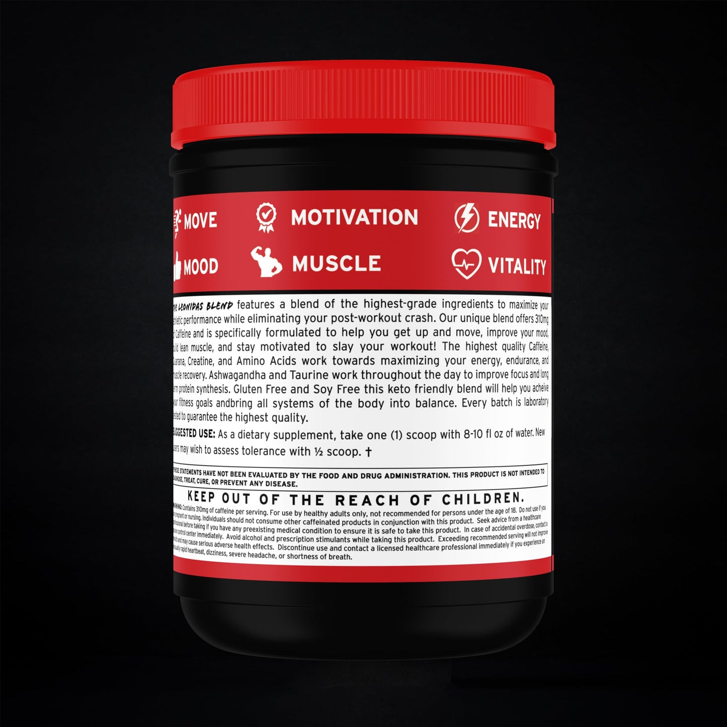 Spartan Fit Nutrition Pre-Workout Powder -Berry Flavor with Full Serving of Creatine +310mg GenericUS supplements