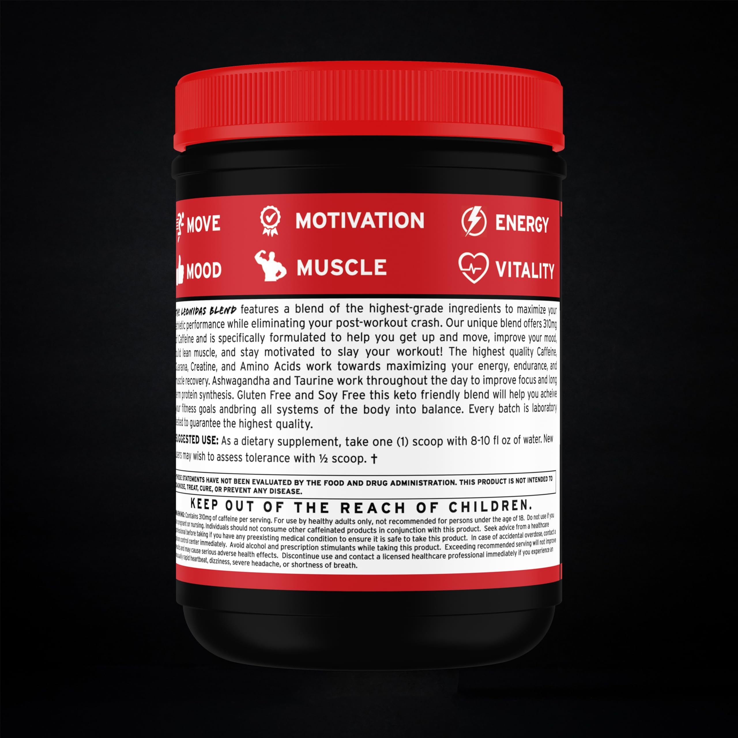 Spartan Fit Nutrition Pre-Workout Powder -Berry Flavor with Full Serving of Creatine +310mg GenericAu supplements