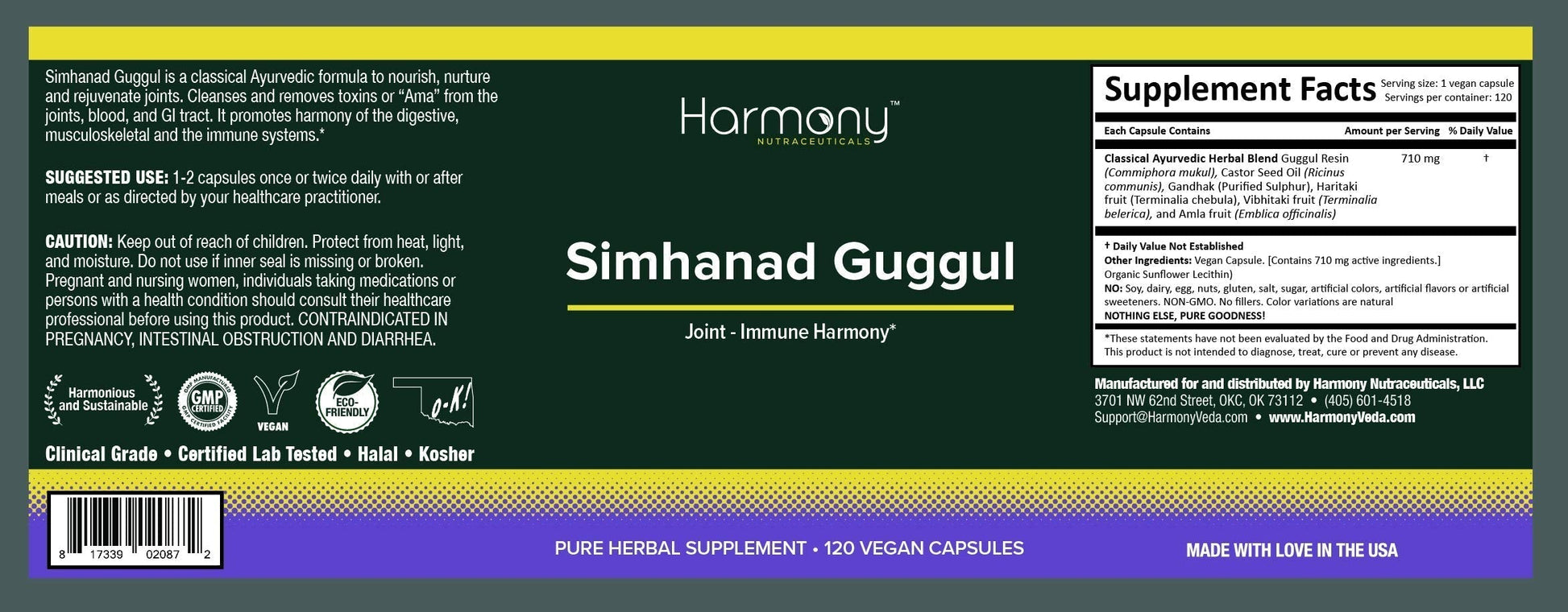 Simhanad Guggul (Joint-Immune Harmony) Harmony NutraceuticalsAu supplements
