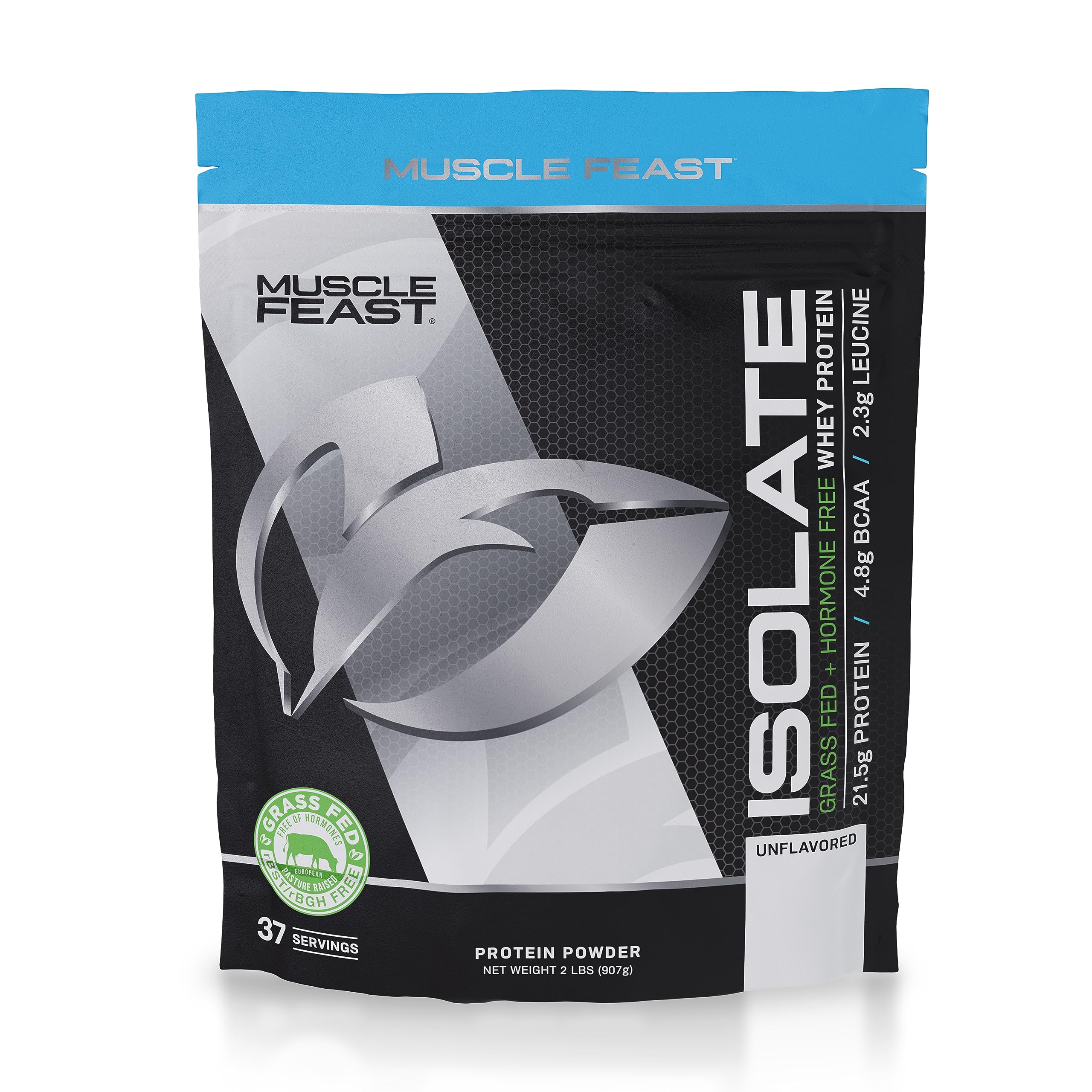 Muscle Feast Grass-Fed Whey Protein Isolate, All Natural Hormone Free Pasture Raised Muscle FeastUS supplements