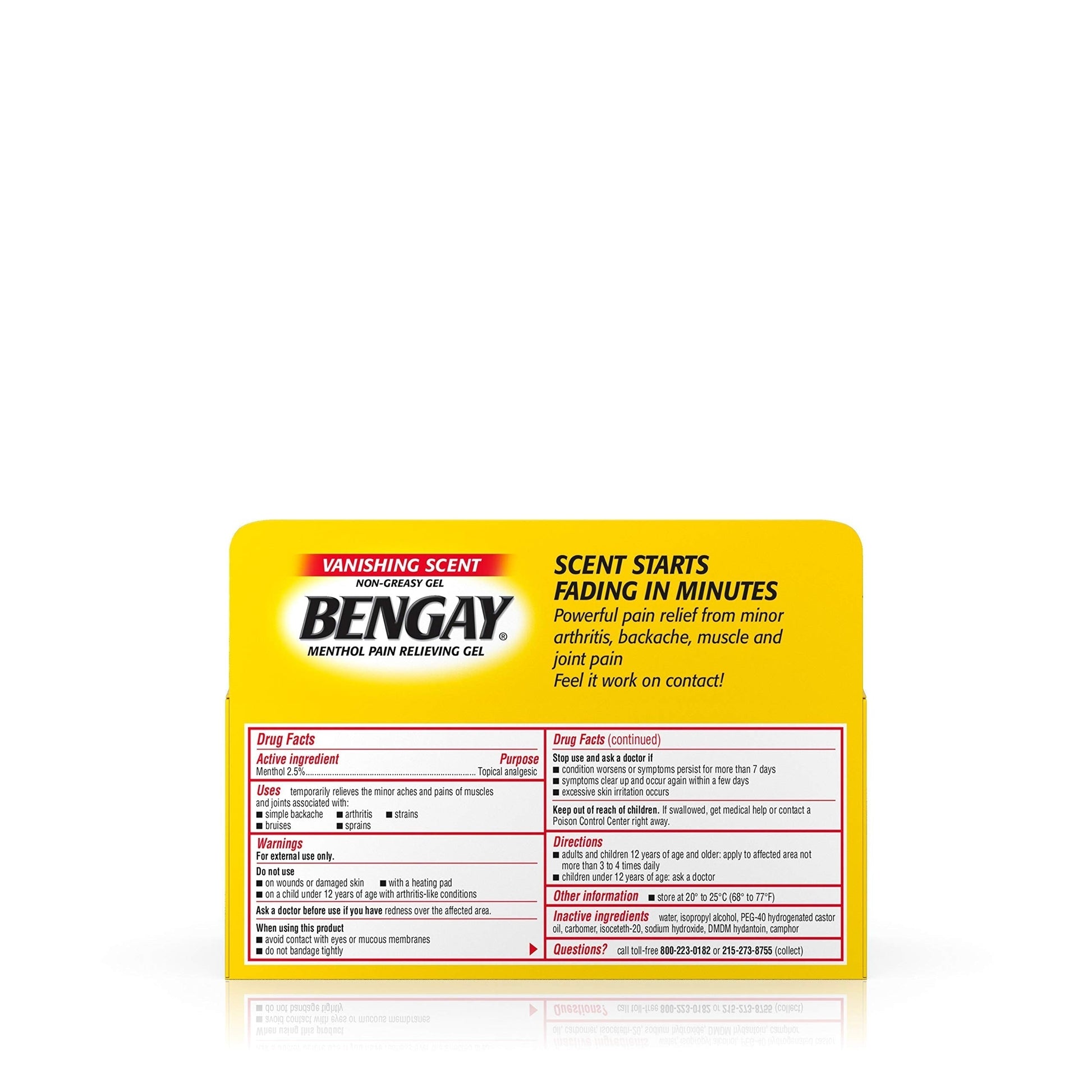 Vanishing Scent Bengay Relief Gel, Non-Greasy Topical Reliever with Cooling Menthol, 2 oz BengayAu supplements