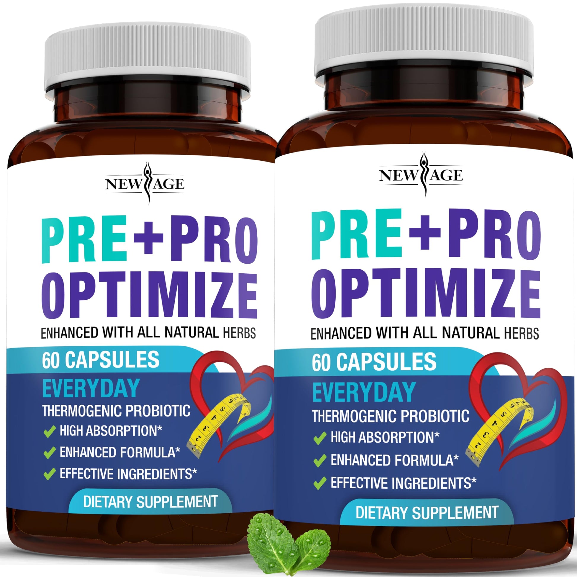 Pro Optimize Probiotics for Women, Menopause, 70 Billion CFU, Digestive Health - Relief for Bloating, Hot Flashes, Joint Support, Night Sweats - Gut Health & Metabolism - Dong Quai (120 (Pack of 2)) NEW AGEAu supplements