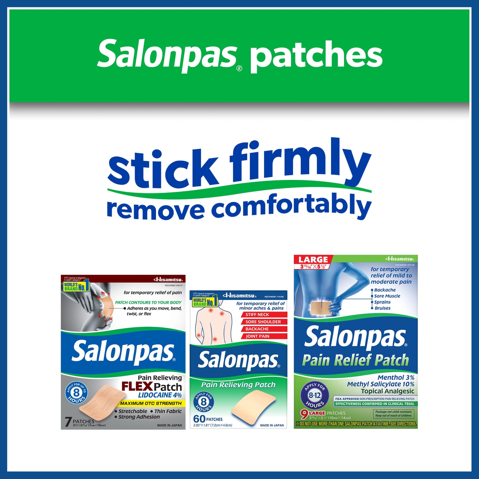 Salonpas Lidocaine 4% Pain Relieving Gel-Patch, 6 Count, for Back, Neck, Shoulder, Knee & Elbow Pain SalonpasAu supplements