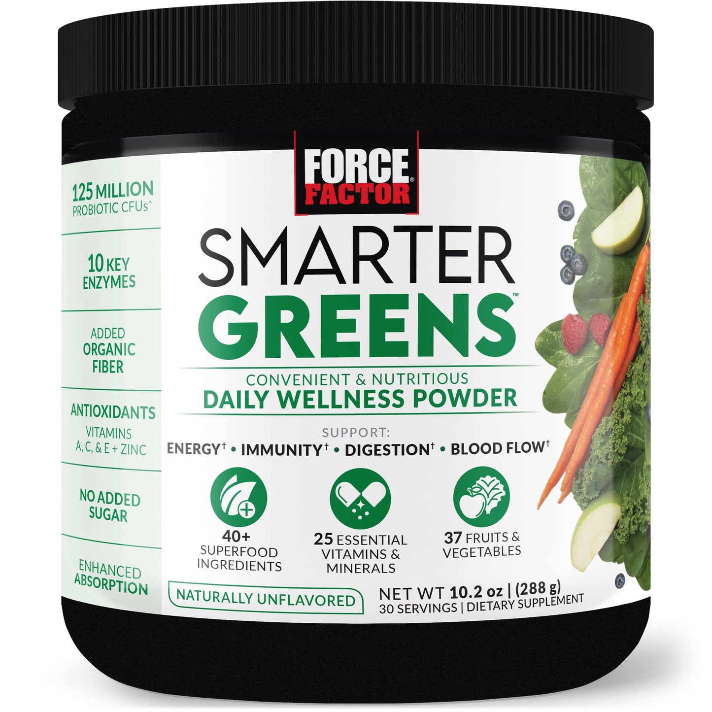 FORCE FACTOR Smarter Greens Daily Wellness Powder to Support Energy, Immunity & Digestion Force FactorUS supplements