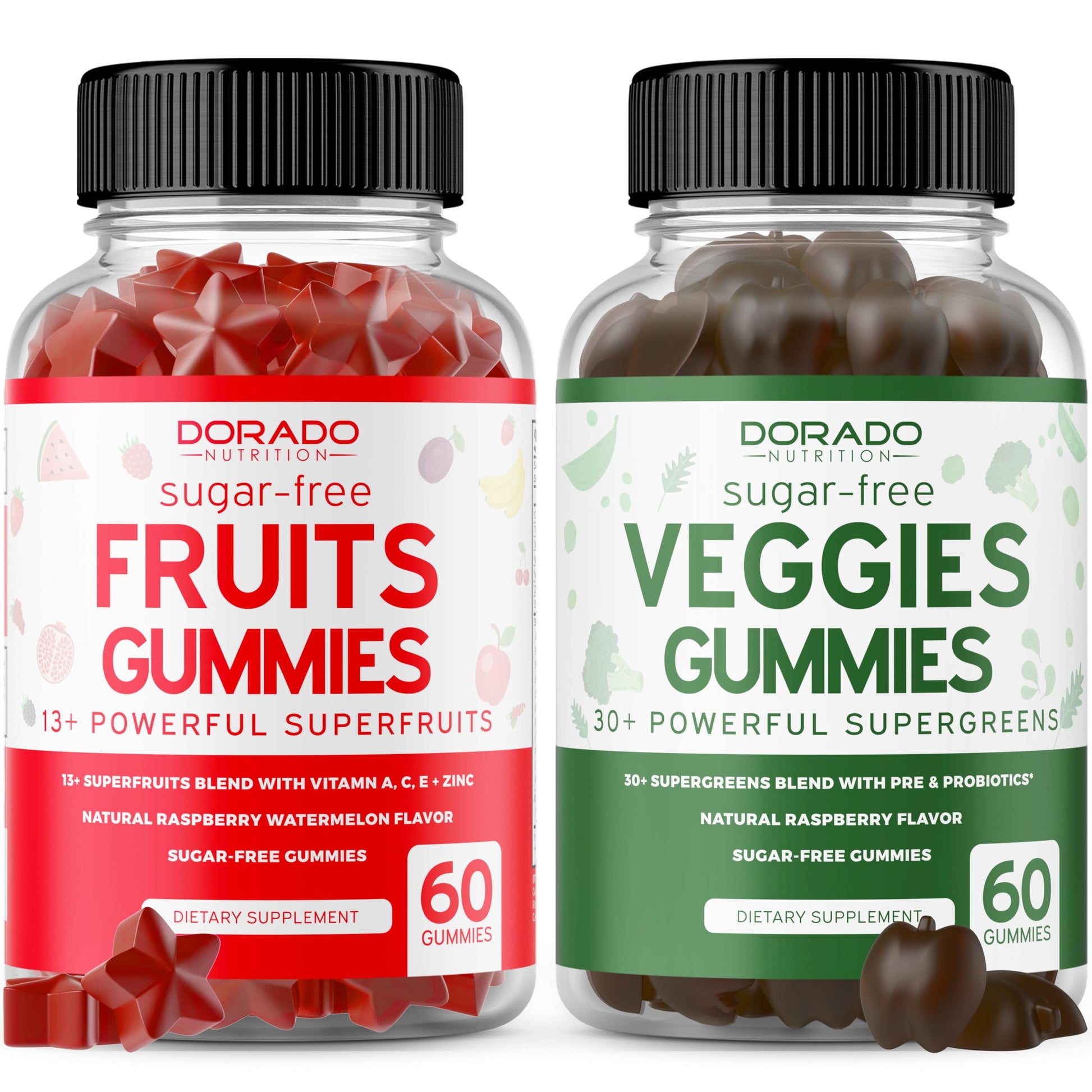 Fruit and Veggies Supplement (120 Gummies) - Premium Sugar-Free Superfood Super Green & Fruit Gummies for Adults - Immunity Support for Men & Women - Non GMO, Vegan Safe & Made in USA DORADO NUTRITIONAu supplements