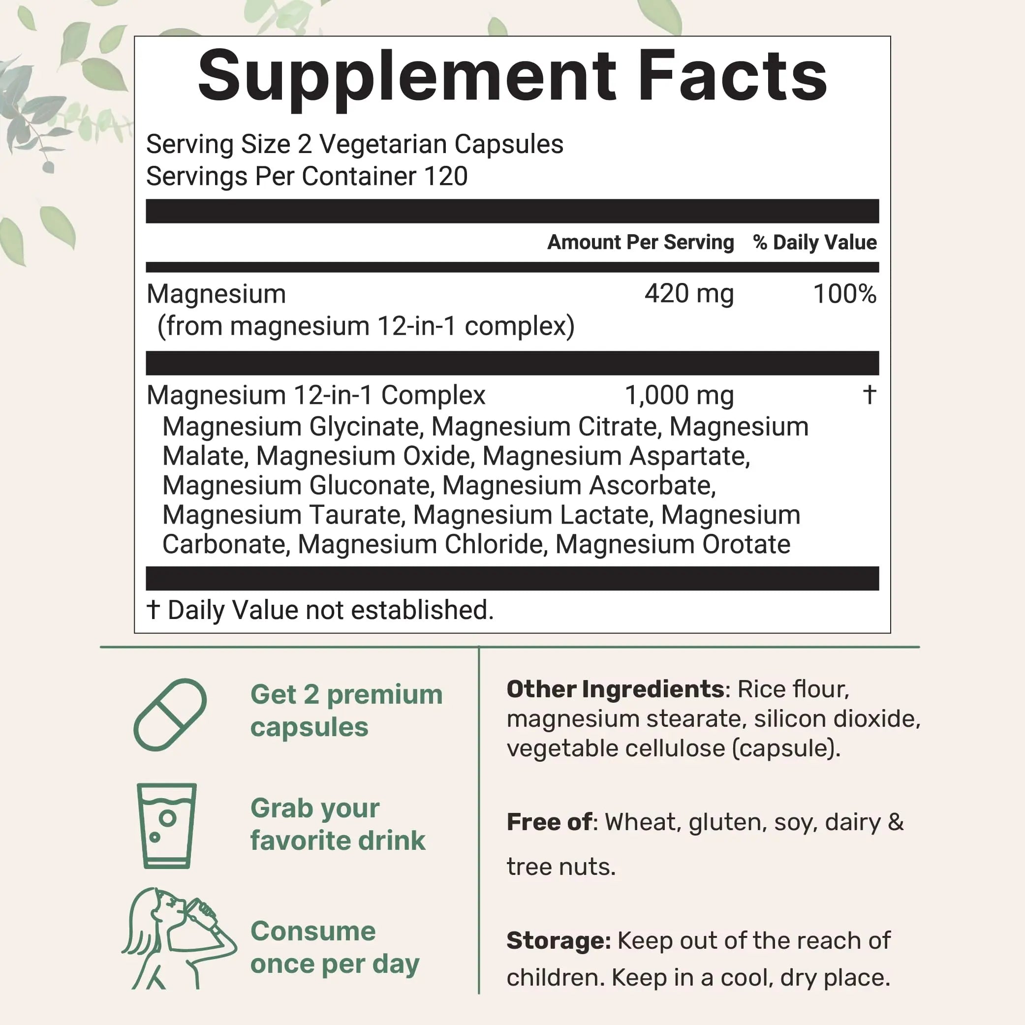Micro Ingredients 12‑in‑1 Magnesium Complex 1000 mg, 240 Capsules – Magnesium Glycinate, Citrate, Taurate, Malate & More – High Absorption Formula for Men & Women – Chelated & Purified Micro Ingredientsnz supplements