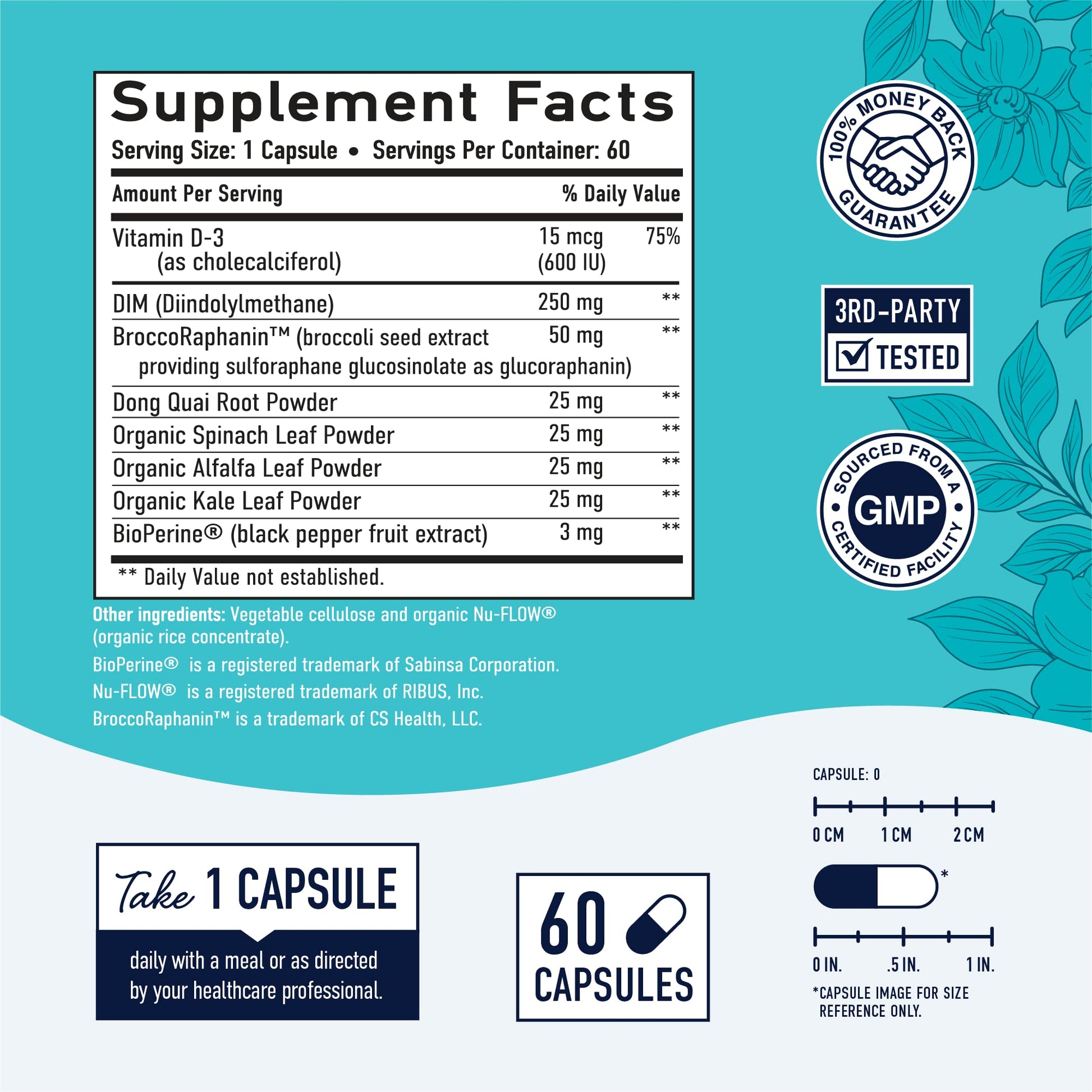 DIM Supplement 250 mg | Estrogen Balance for Women | Hormone Menopause Relief SMNutritionUS supplements