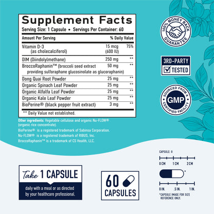 DIM Supplement 250 mg | Estrogen Balance for Women | Hormone Menopause Relief SMNutritionUS supplements