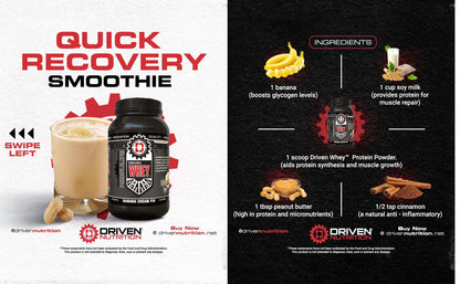 Driven WHEY- Grass Fed Whey Protein Powder: Delicious, Clean Protein Shake Driven NutritionUS supplements