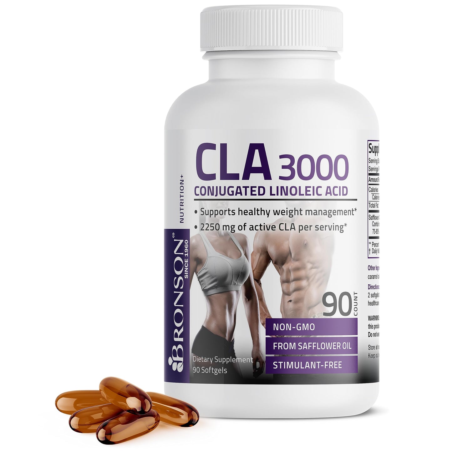 Bronson CLA 3000 Extra High Potency Supports Healthy Weight Managem BronsonUS supplements