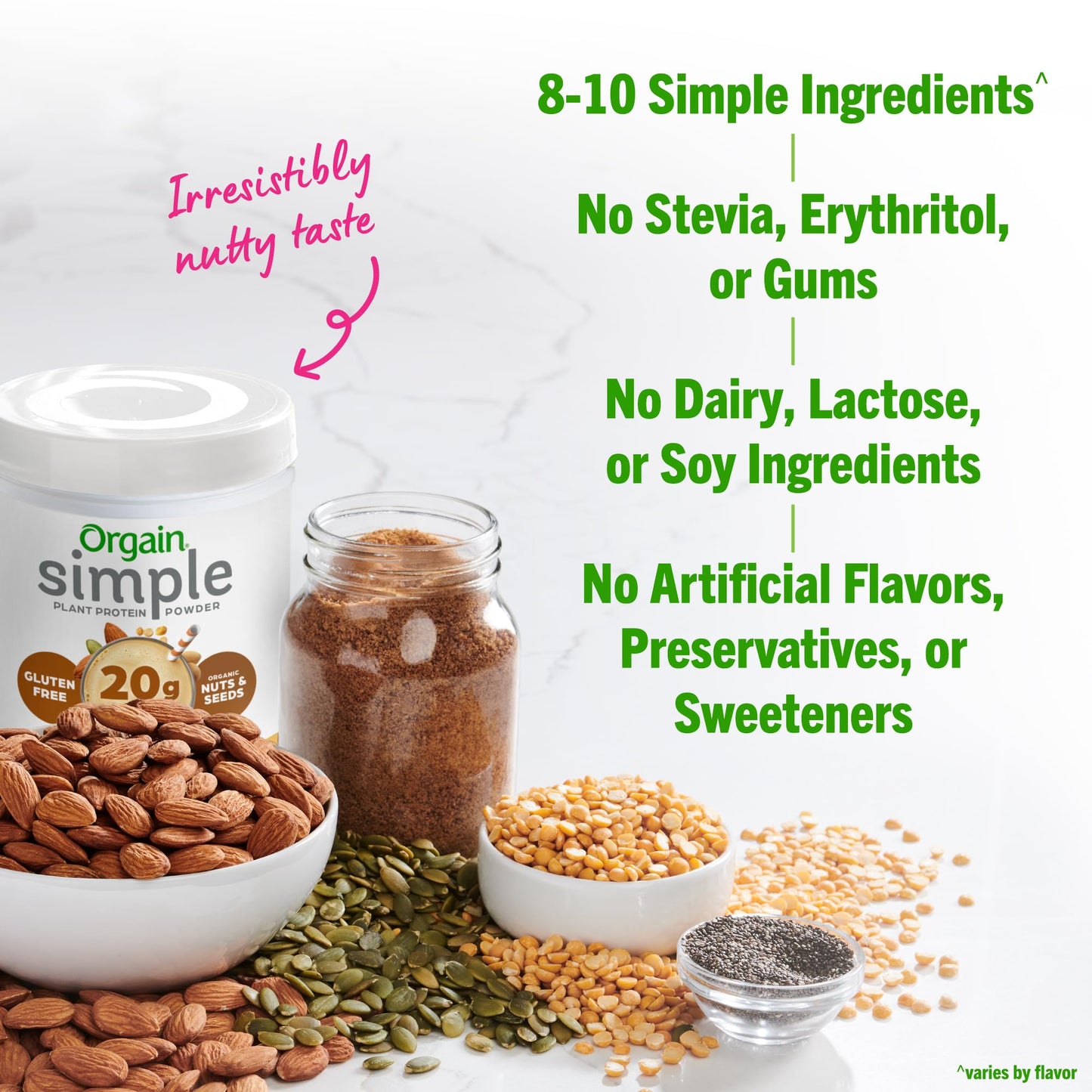 Orgain Organic Simple Vegan Protein Powder, Peanut Butter - 20g Plant Based Protein OrgainUS supplements