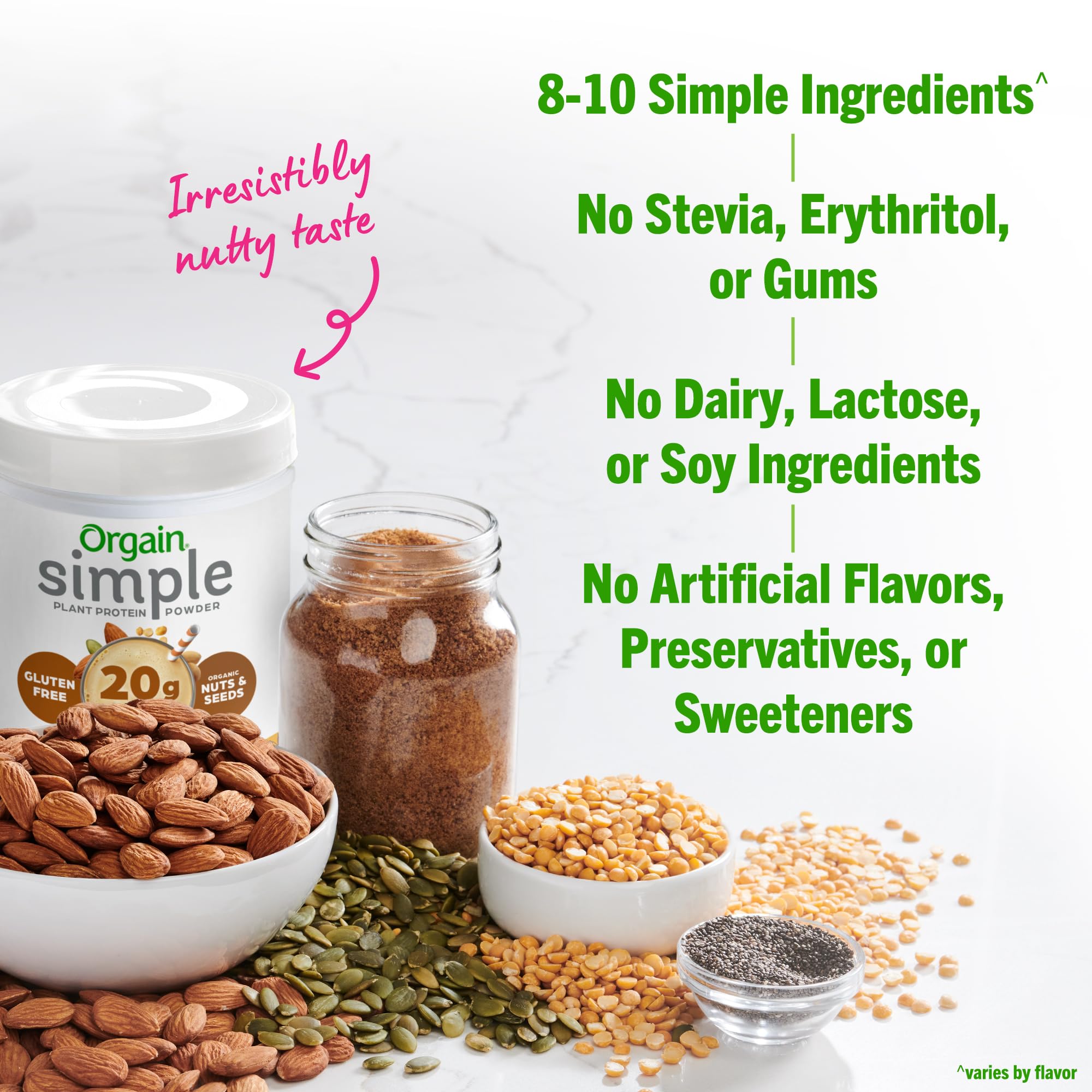 Orgain Organic Simple Vegan Protein Powder, Peanut Butter - 20g Plant Based Protein OrgainUS supplements
