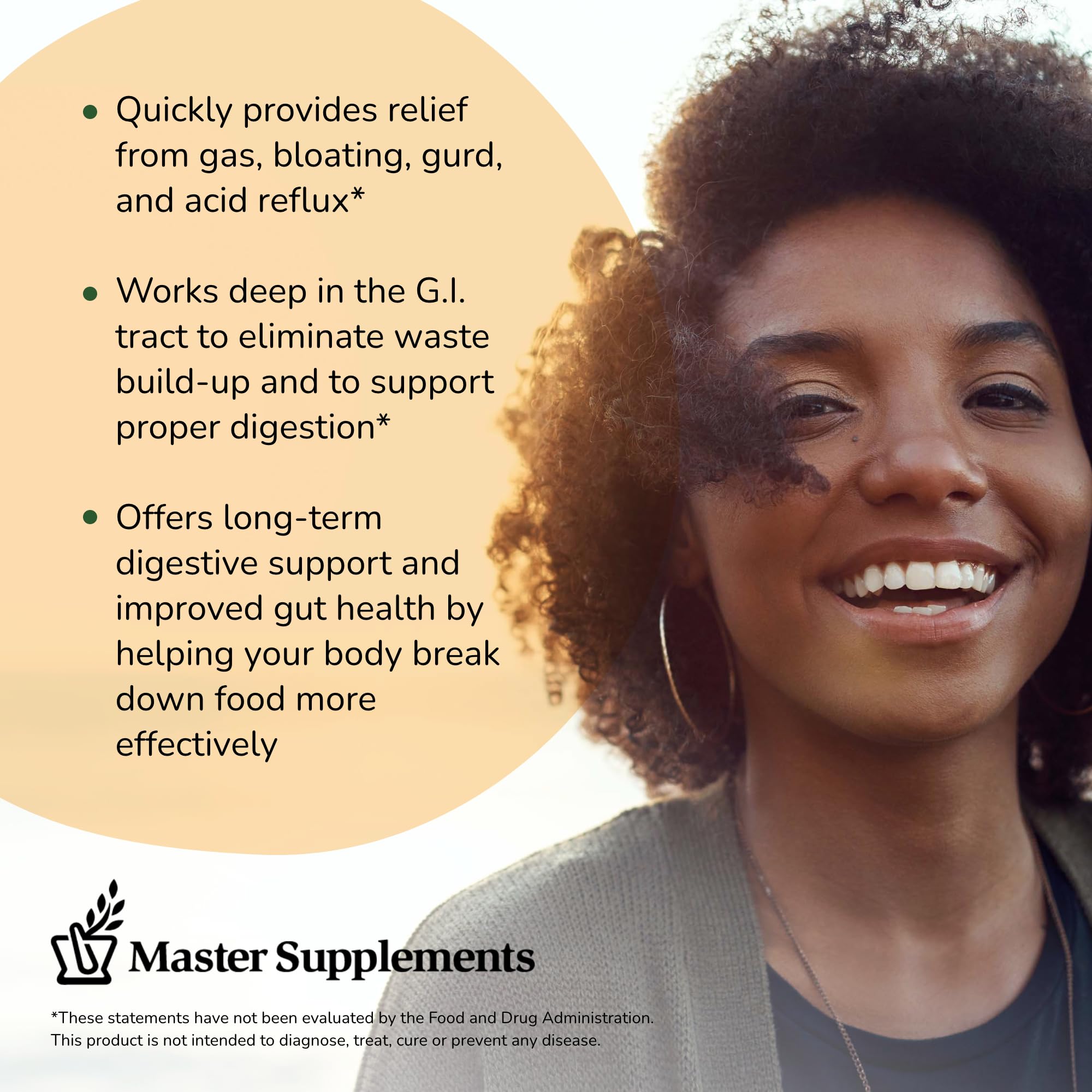 Master Supplements Enzalase - 50 Capsules, Pack of 3 - Probiotic Compatible Enzymes - Provides Digestive Boost + Gas & Bloating Relief - Gluten Free - 150 Total Servings ENZALASEAu supplements