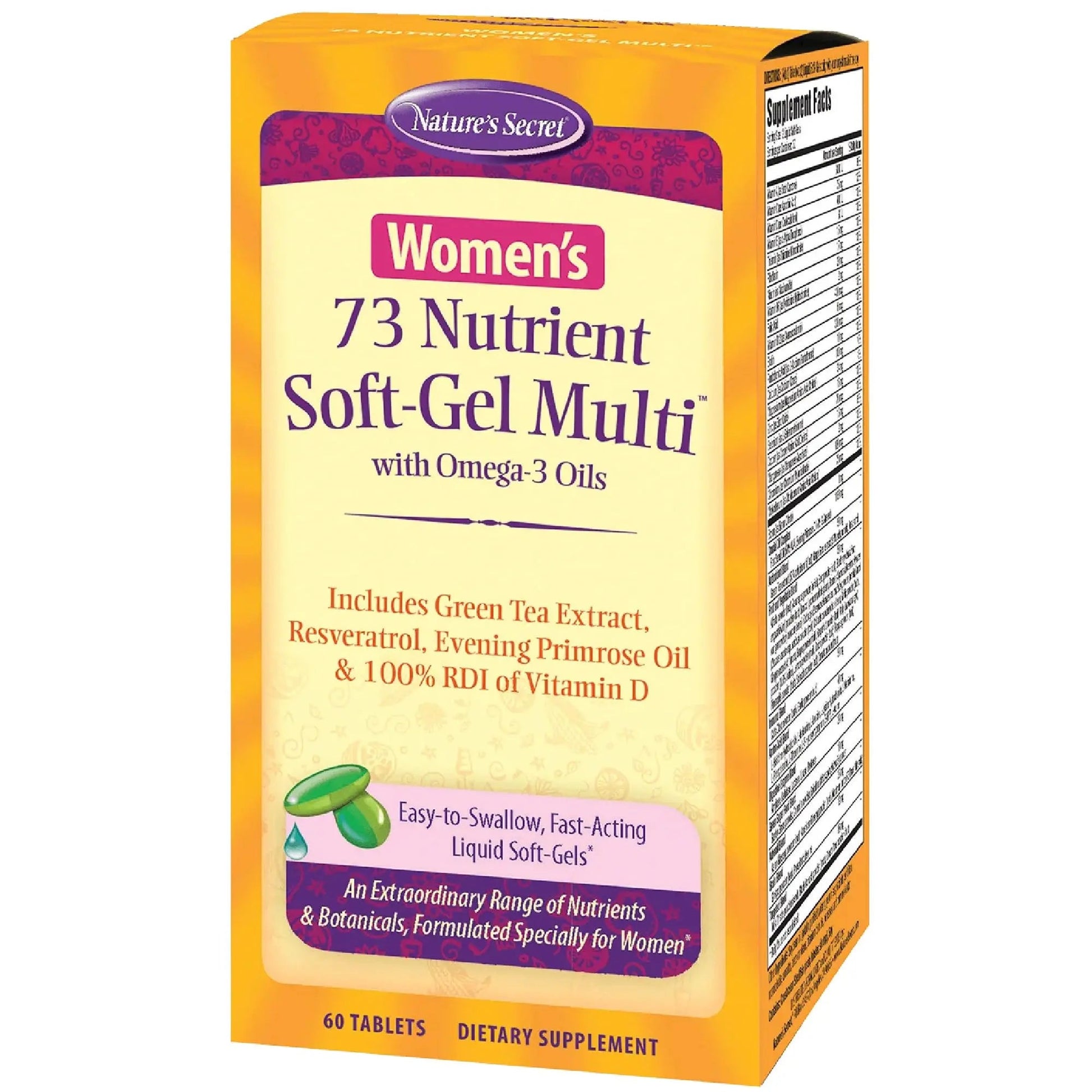 Nature's Secret Women's 73 Nutrient Soft-Gel Multi Vitamin, 60-Count Nature's SecretAu supplements