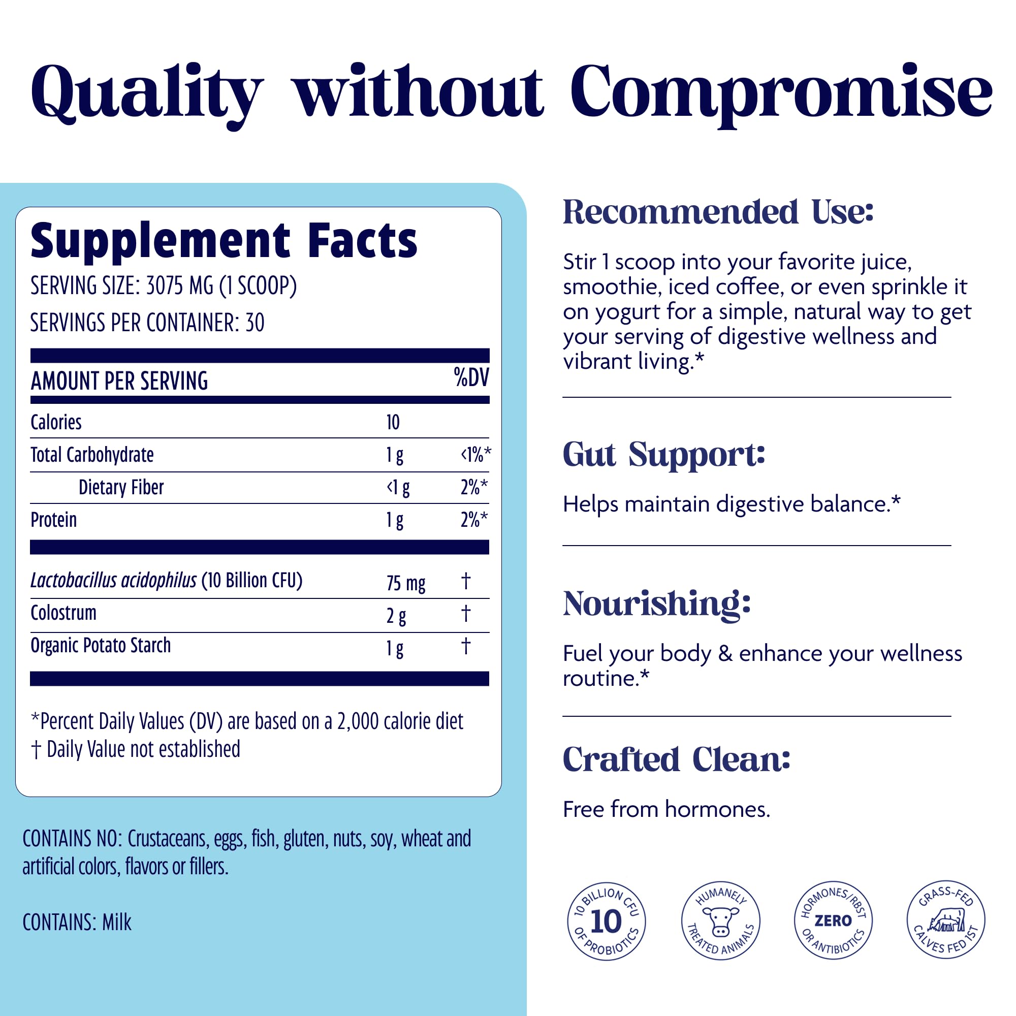 Enzymedica Colostrum + Probiotics Powder Supplement - Grass Fed Bovine Colostrum for Women & Men, Peptide & Lactoferrin Support, Promotes Hair, Skin, Nails, Immune & Gut Health, Gluten Free - 3.25 oz EnzymedicaAu supplements