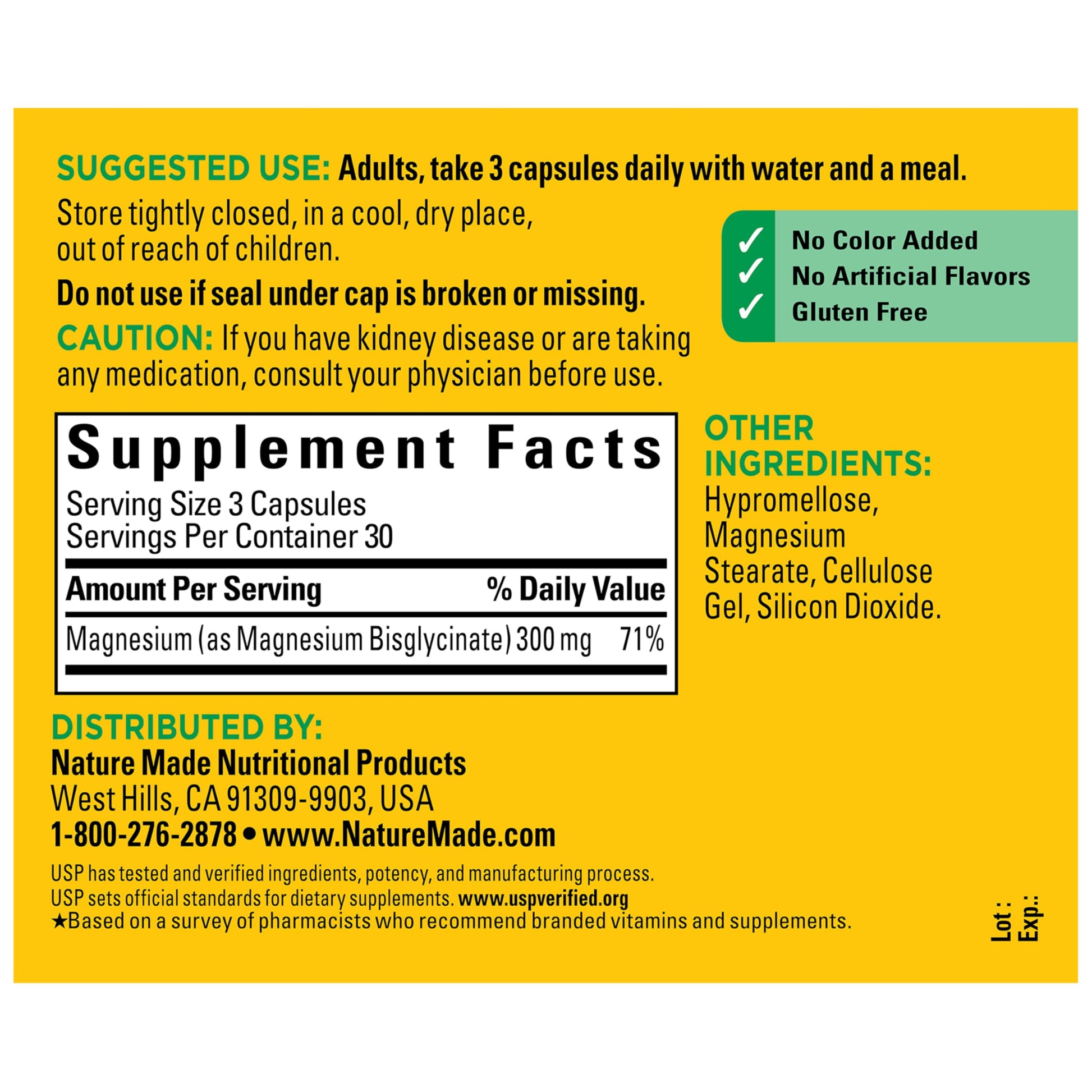 Nature Made High Absorption Magnesium Glycinate 300mg per 3 Capsules, Magnesium Supplement for Muscle, Heart, Nerve and Bone Support, 90 Magnesium Bisglycinate Capsules, 30 Day Supply Nature MadeAu supplements