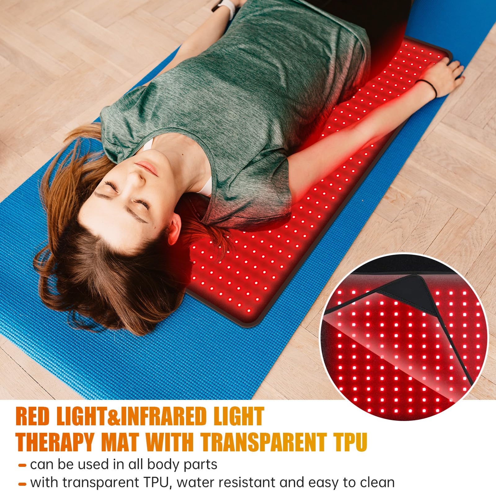 LED Red Light Therapy Pad Upgraded Large Size 660nm Red Light and 850nm Near Infrared Light AOCAAUPAu supplements