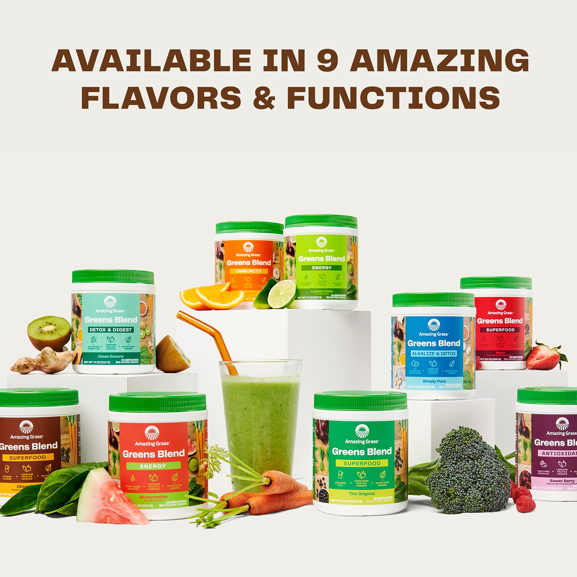 Amazing Grass Greens Blend Superfood: Super Greens Powder Smoothie Amazing GrassUS supplements