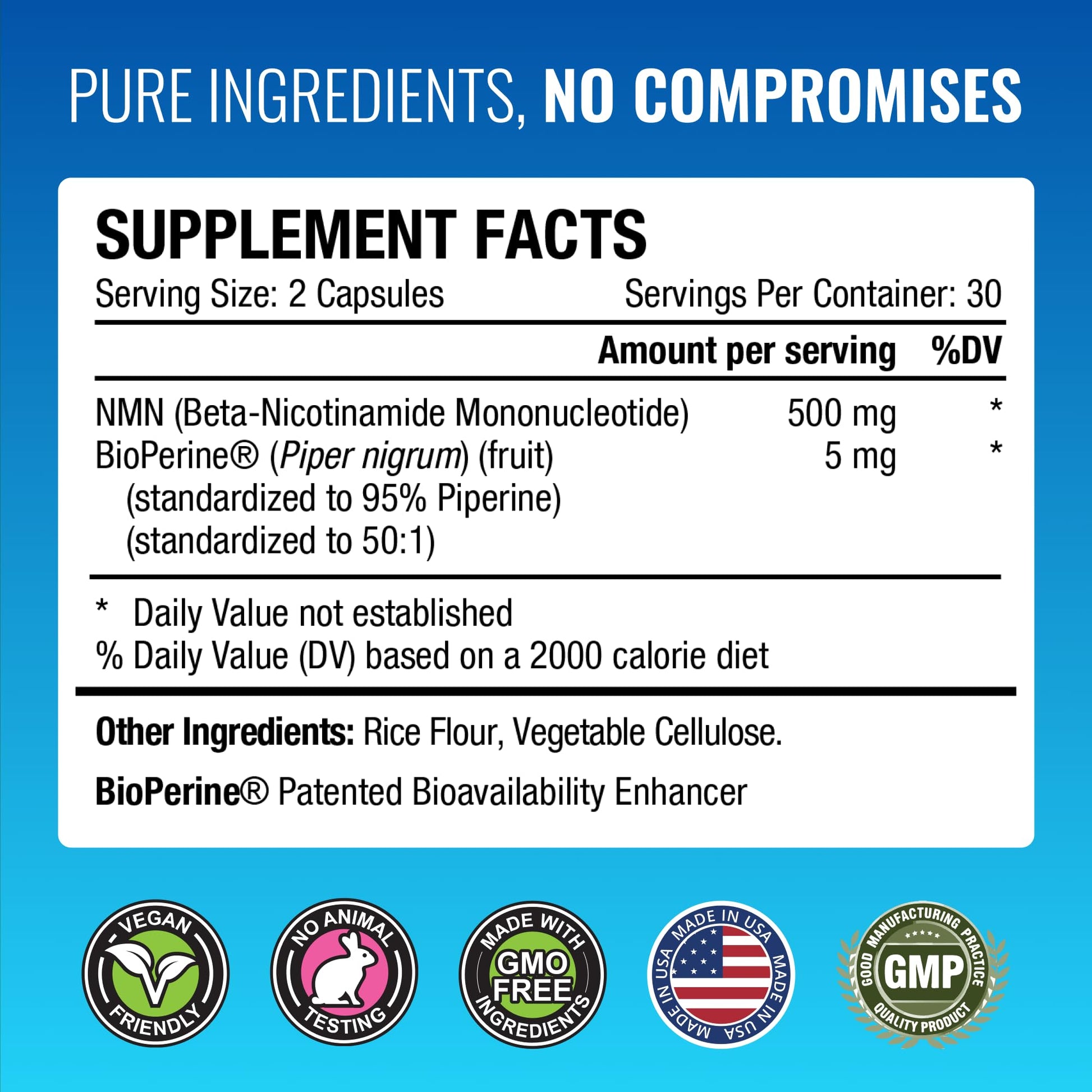 Approved Science NMN - 500mg Stable NMN - Cellular Energy, Healthy Aging - Pack of 1 - Made in USA - Vegan Approved ScienceAu supplements