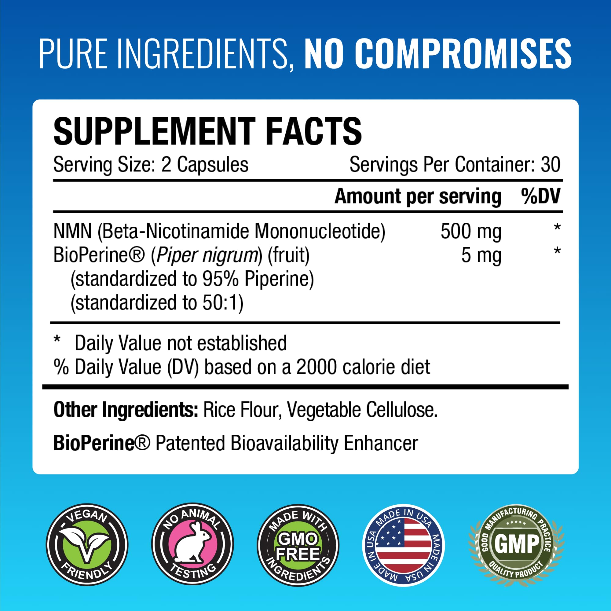 Approved Science NMN - 500mg Stable NMN - Cellular Energy, Healthy Aging - Pack of 1 - Made in USA - Vegan Approved ScienceAu supplements