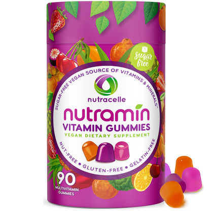 NUTRAMIN Daily Vegan Keto Multivitamin Gummies Vitamin C, D2, and Zinc for Immunity NutracelleUS supplements