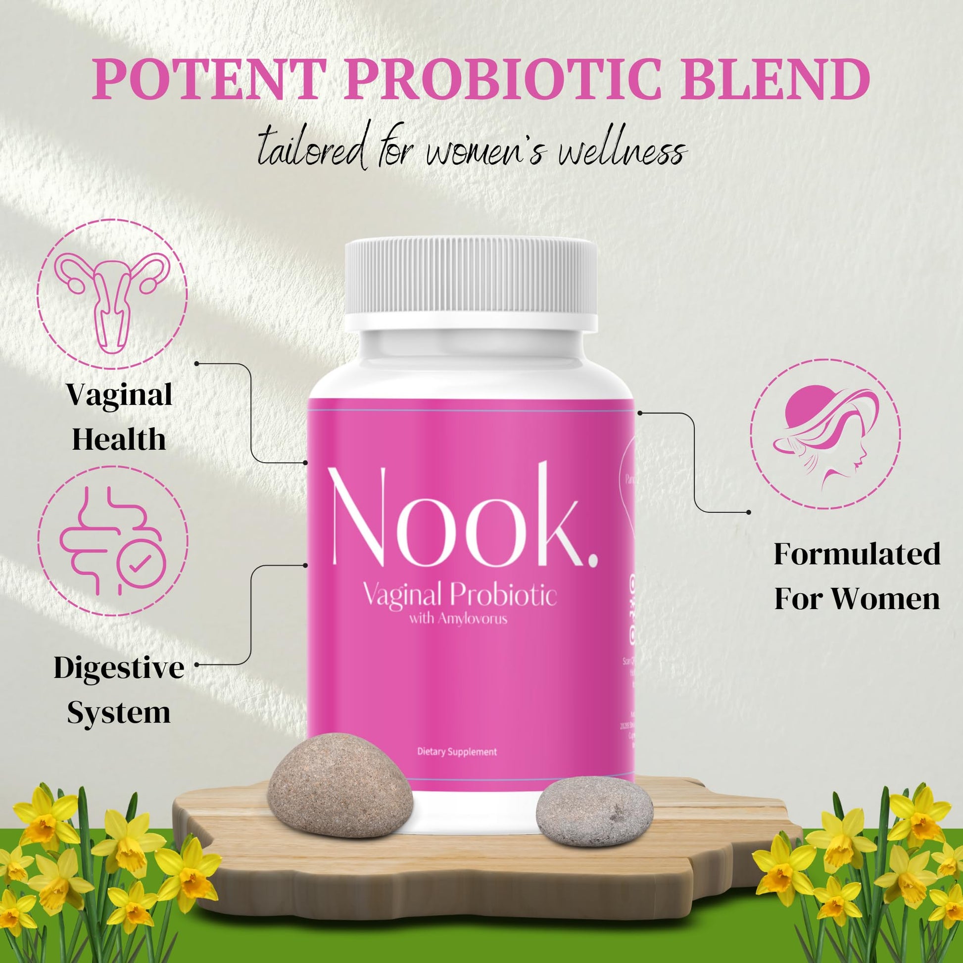 Nook Vaginal Probiotics for Women - pH Balance & Odor Control Feminine Health Supplements NookAu supplements