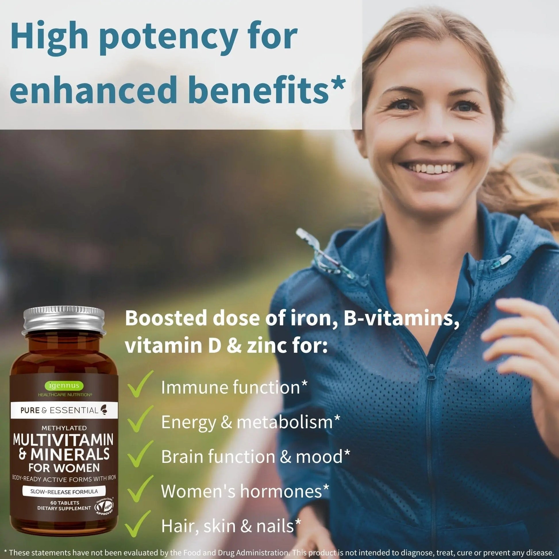 Multivitamin & Minerals for Women + Advanced Kids Multivitamin Gummy Vegan Bundle, with Methylated B-Vitamins, Vitamin A, C, D3 & E Igennus Healthcare NutritionAu supplements