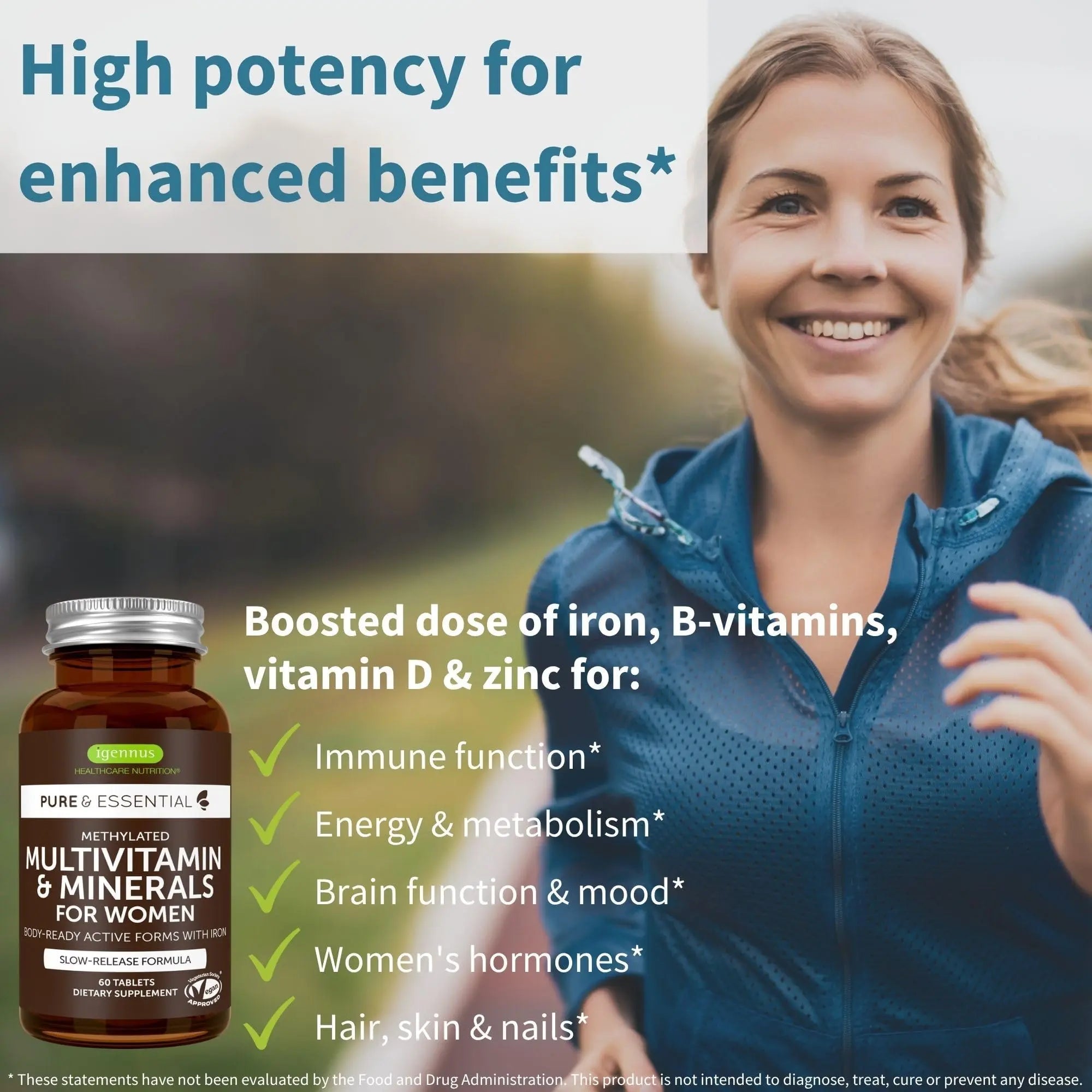 Multivitamin & Minerals for Women + Advanced Kids Multivitamin Gummy Vegan Bundle, with Methylated B-Vitamins, Vitamin A, C, D3 & E Igennus Healthcare NutritionAu supplements
