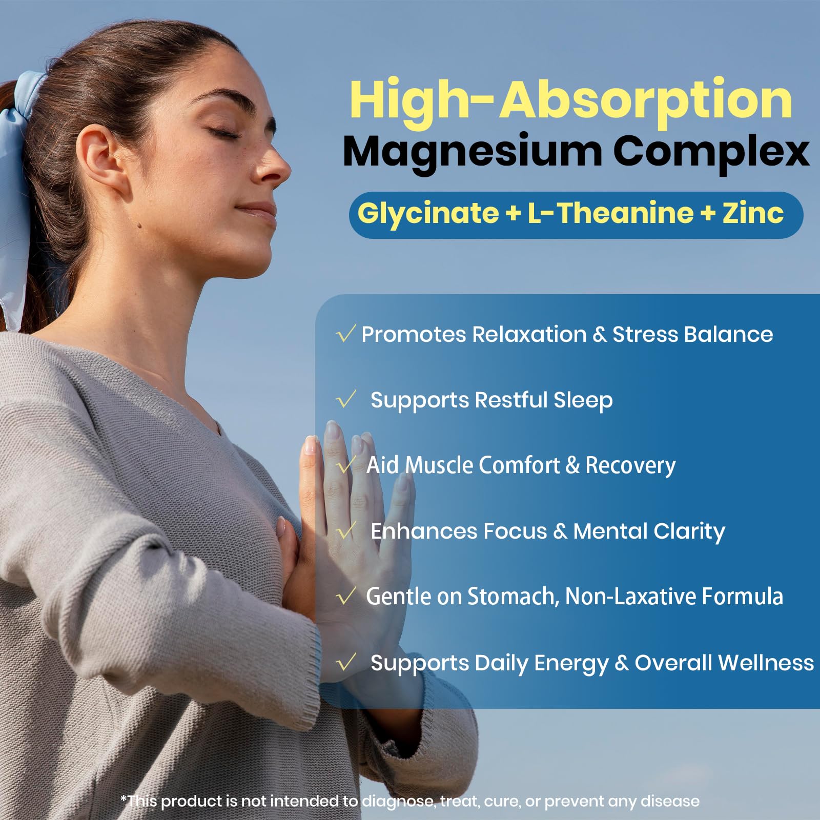 AROFUM Magnesium Glycine 200 mg, with L-theanine and Zinc Glycine – Magnesium Supplement to Help Soothe Emotions, Balance Stress, and Promote restful Sleep – Non-GMO Vegan Capsules, 120 Capsules ArofumAu supplements