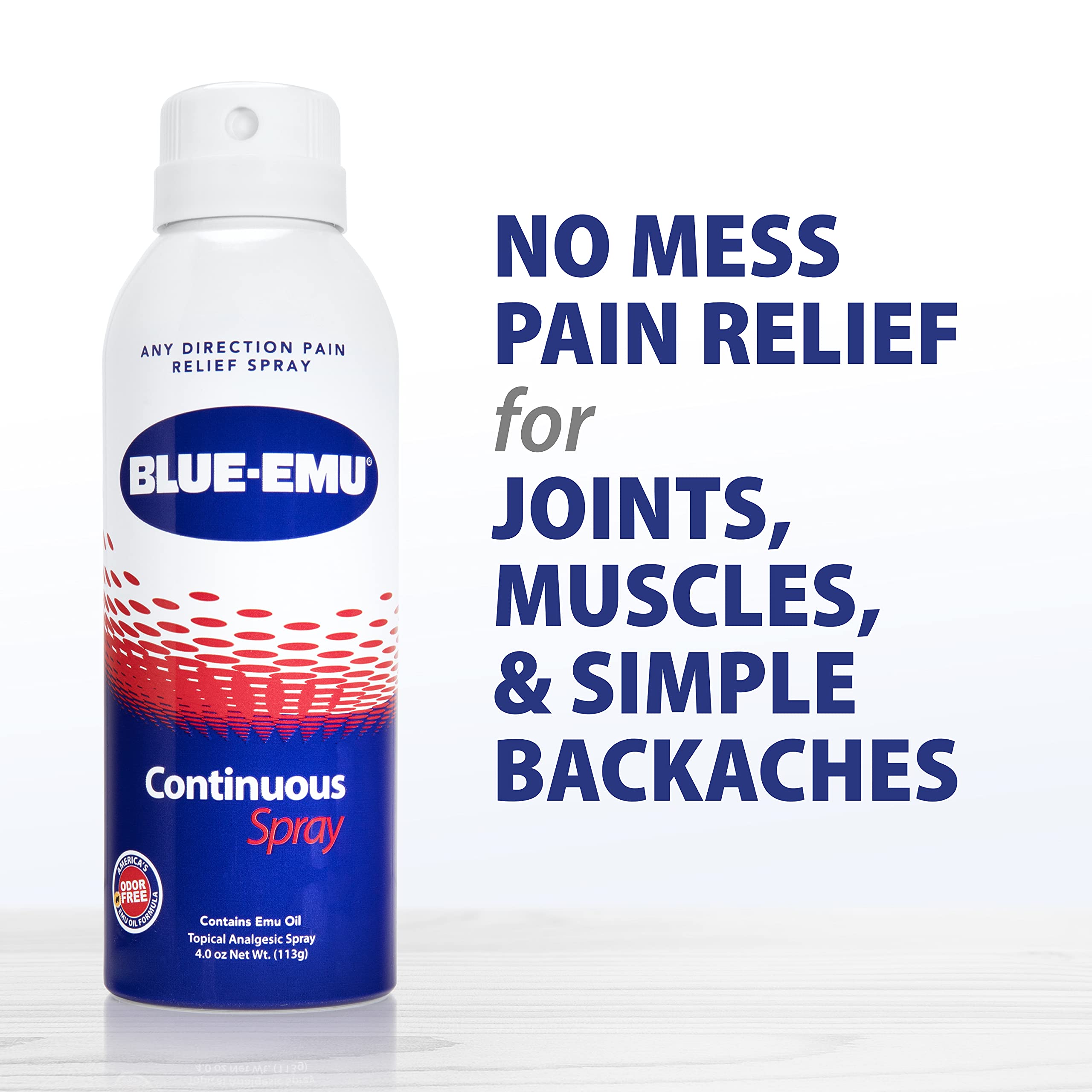 Blue-Emu Continuous Pain Relief Spray for Fast-Acting Joint & Muscle Relief, 4 Oz, 1 Pack BLUE-EMUAu supplements