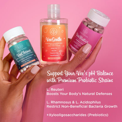 VeeBalance Bundle – Boric Acid Suppositories, Feminine Wash & Cranberry Probiotics for Women – pH Balance & Freshness Support VeeFreshUS supplements