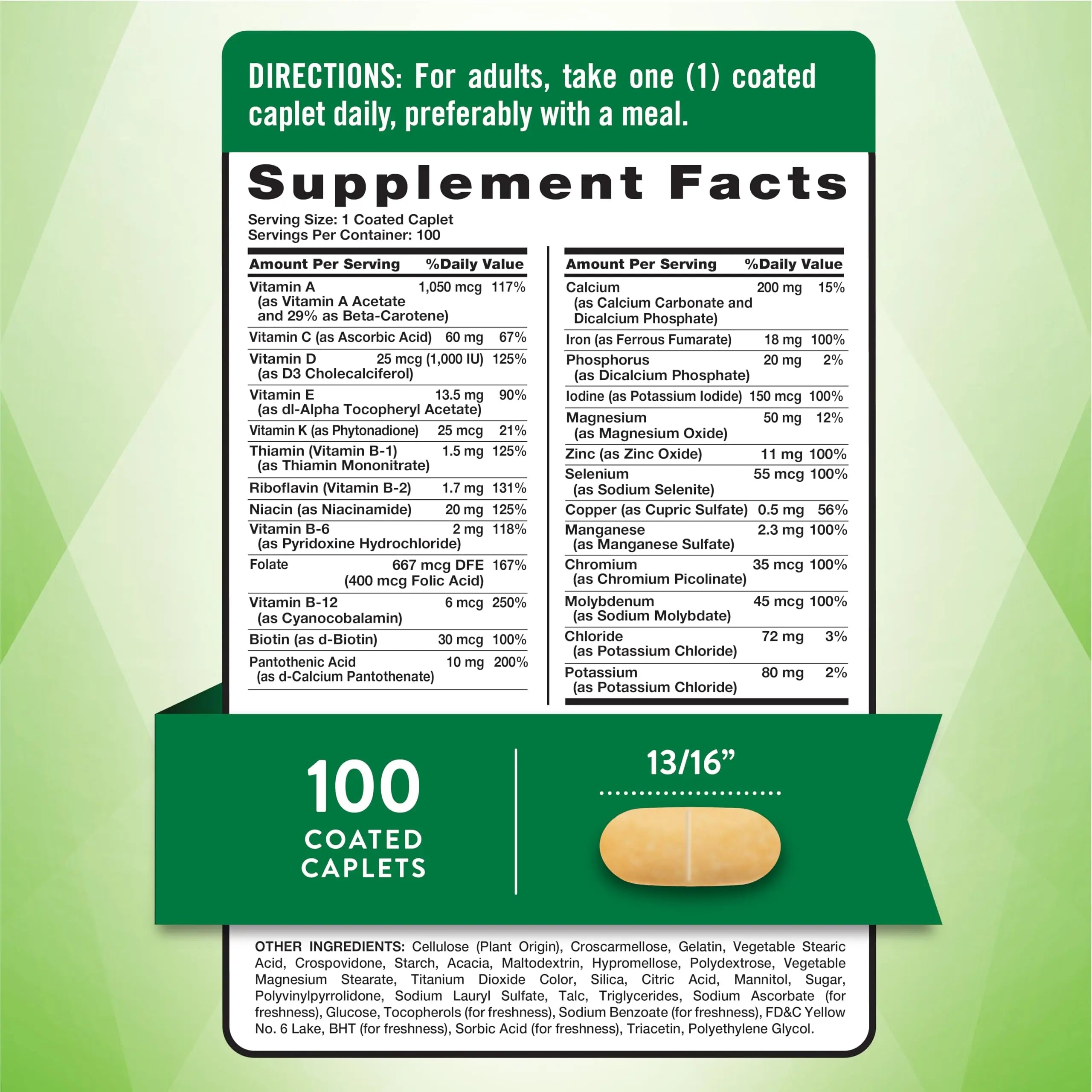 Nature's Truth Adult ABC Complete Multivitamin for Men and Women | 100 Caplets | Non-GMO & Gluten Free Nature's TruthAu supplements