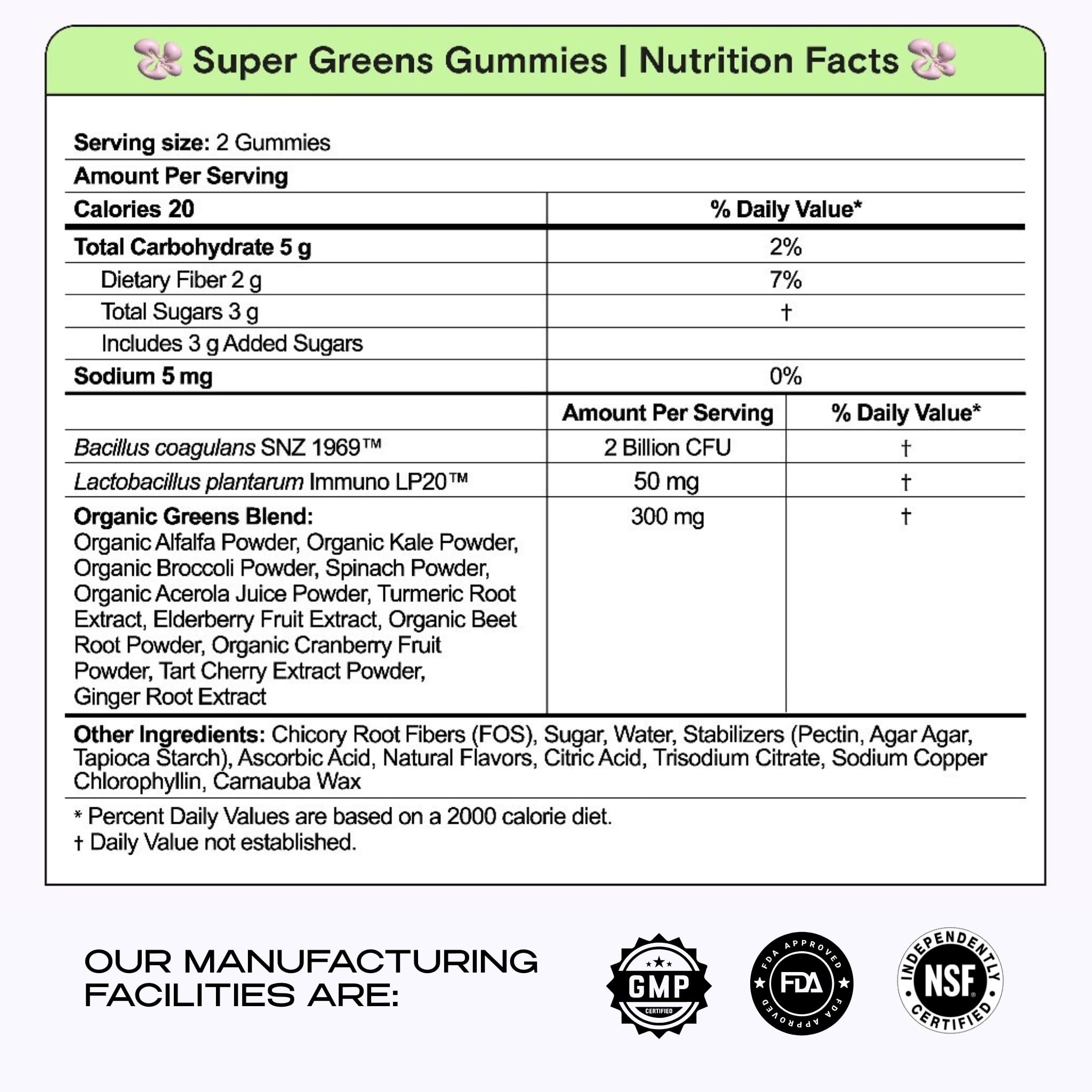 Kiala Nutrition Super Greens Gummies with 11x Organic Greens, Pre, Post & Probiotics, Antioxidants, Multivitamin, Fiber Supplement Supports Gut Health & Digestion, Dairy Free, Vegetarian, 60 Count Kiala NutritionAu supplements