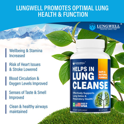 LUNGWELL Quit Smoking Aid - Made in USA - Helps to Clear Lungs & Stop LUNGWELLUS supplements