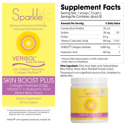 Hydrolyzed Collagen Powder - Sparkle Skin Boost Plus (Tropical Coconut Pineapple) Sparkle CollagenUS supplements