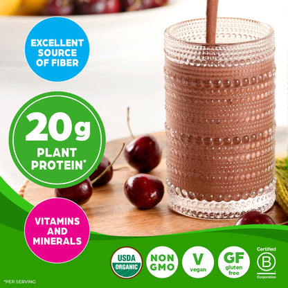 Orgain Organic Vegan Meal Replacement Protein Powder, Creamy Chocolate Fudge - 20g Plant Based Protein, Gluten Free, Dairy Free, Lactose Free, Soy Free, No Sugar Added, OrgainUS supplements