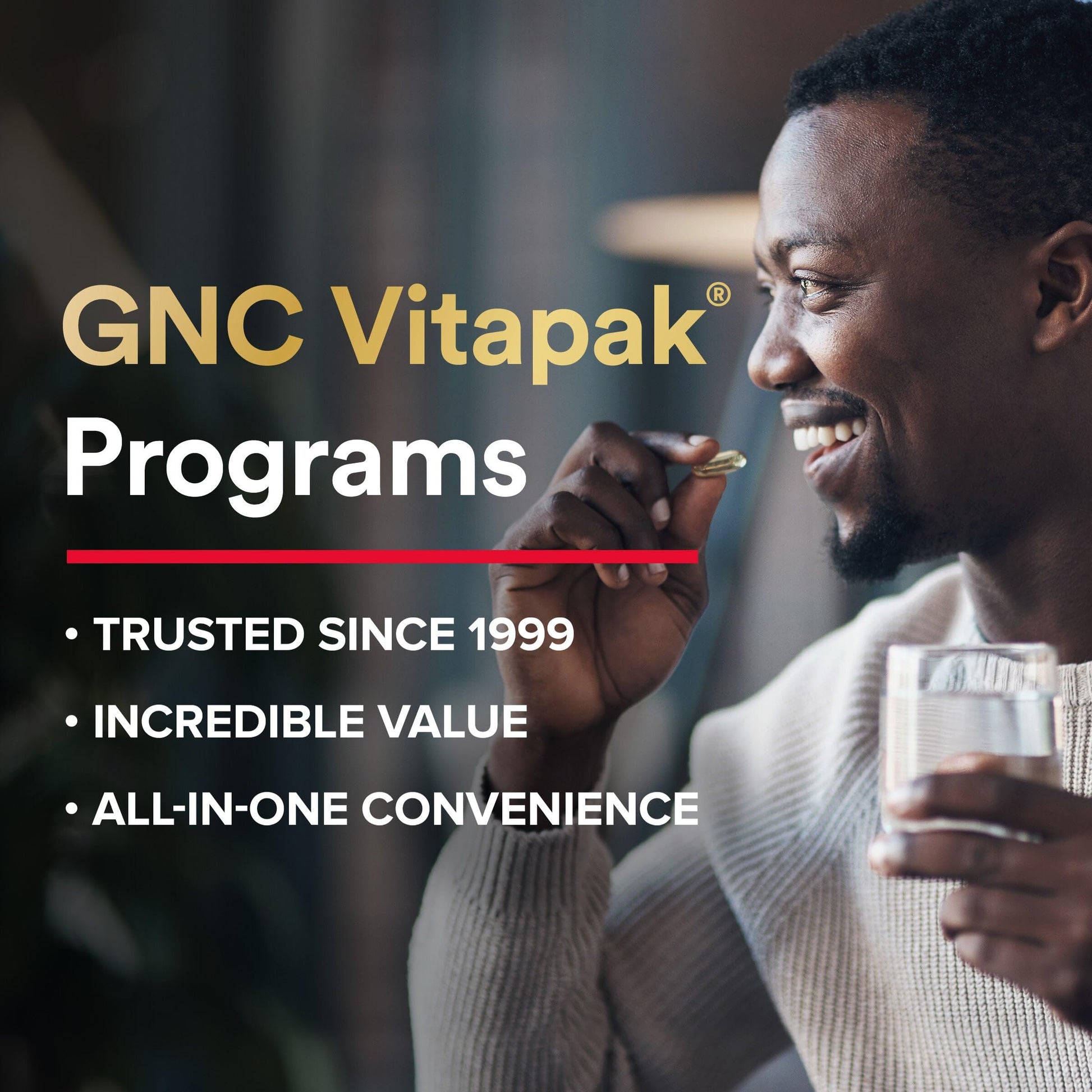 GNC Men's 30+ Vitapak Program | 5-in-1 Daily Multivitamins and Minerals | Supports Healthy Bones and Stress Relief | 30 Servings GNCAu supplements
