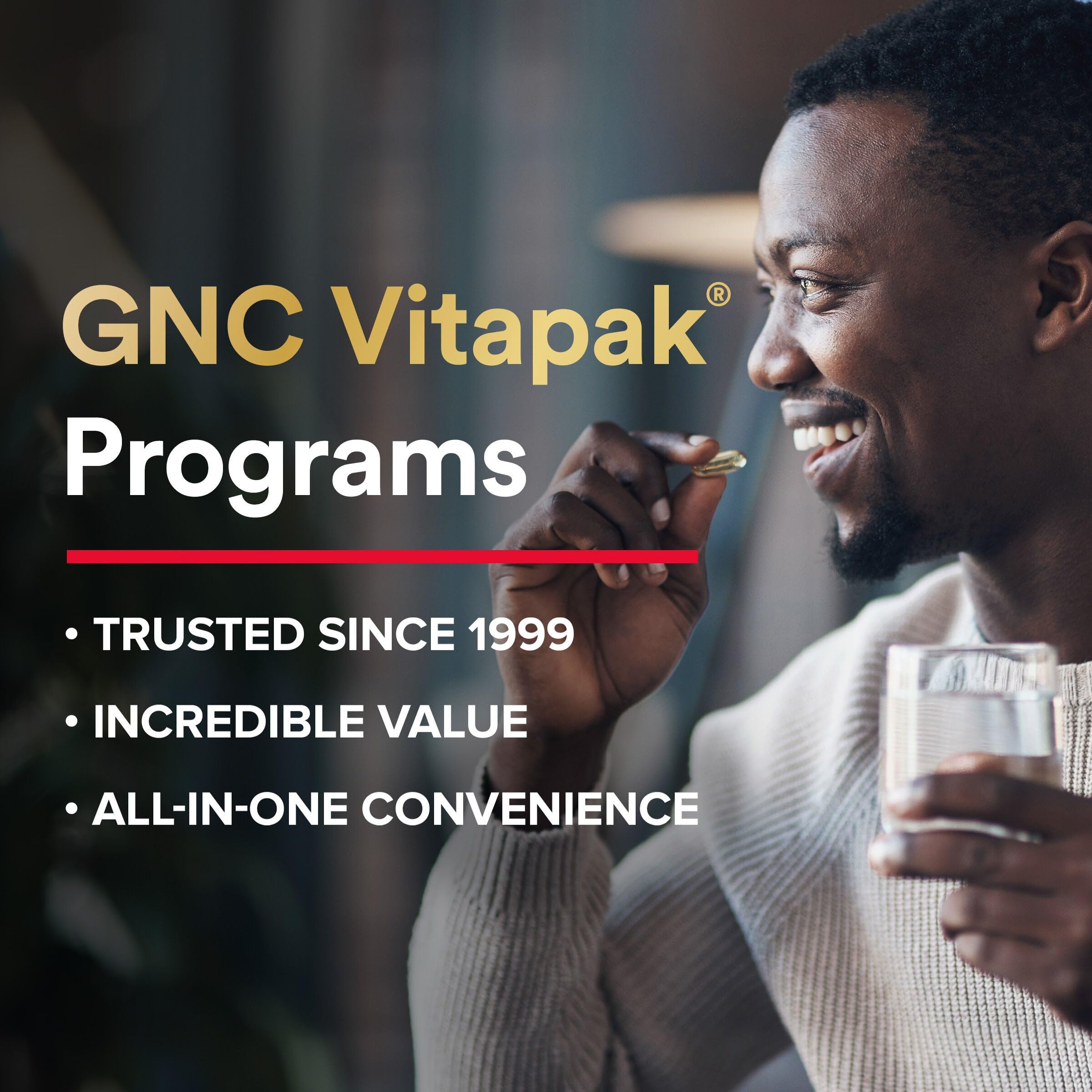 GNC Men's 30+ Vitapak Program | 5-in-1 Daily Multivitamins and Minerals | Supports Healthy Bones and Stress Relief | 30 Servings GNCAu supplements