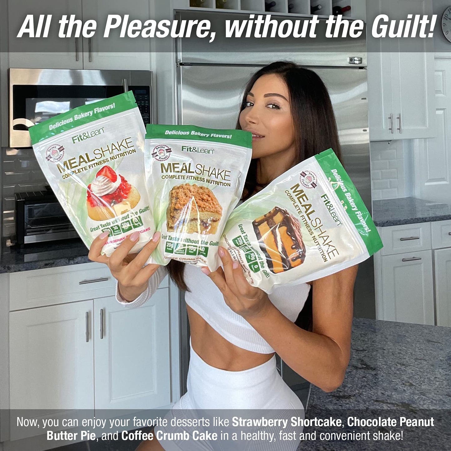 Fit & Lean Meal Shake Meal Replacement with Protein, Fiber, Probiotics and Organic Fruits Fit & LeanUS supplements