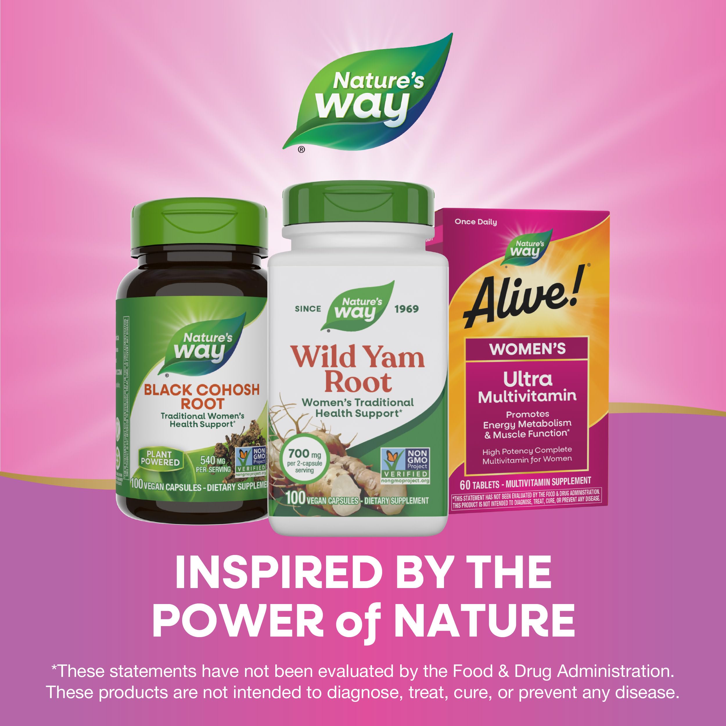 Nature's Way Wild Yam Root Capsules, Women's Traditional Health Support*, 700 mg per 2-Capsule Serving, Non-GMO Project Verified, 100 Vegan Capsules (Packaging May Vary) Nature's WayAu supplements